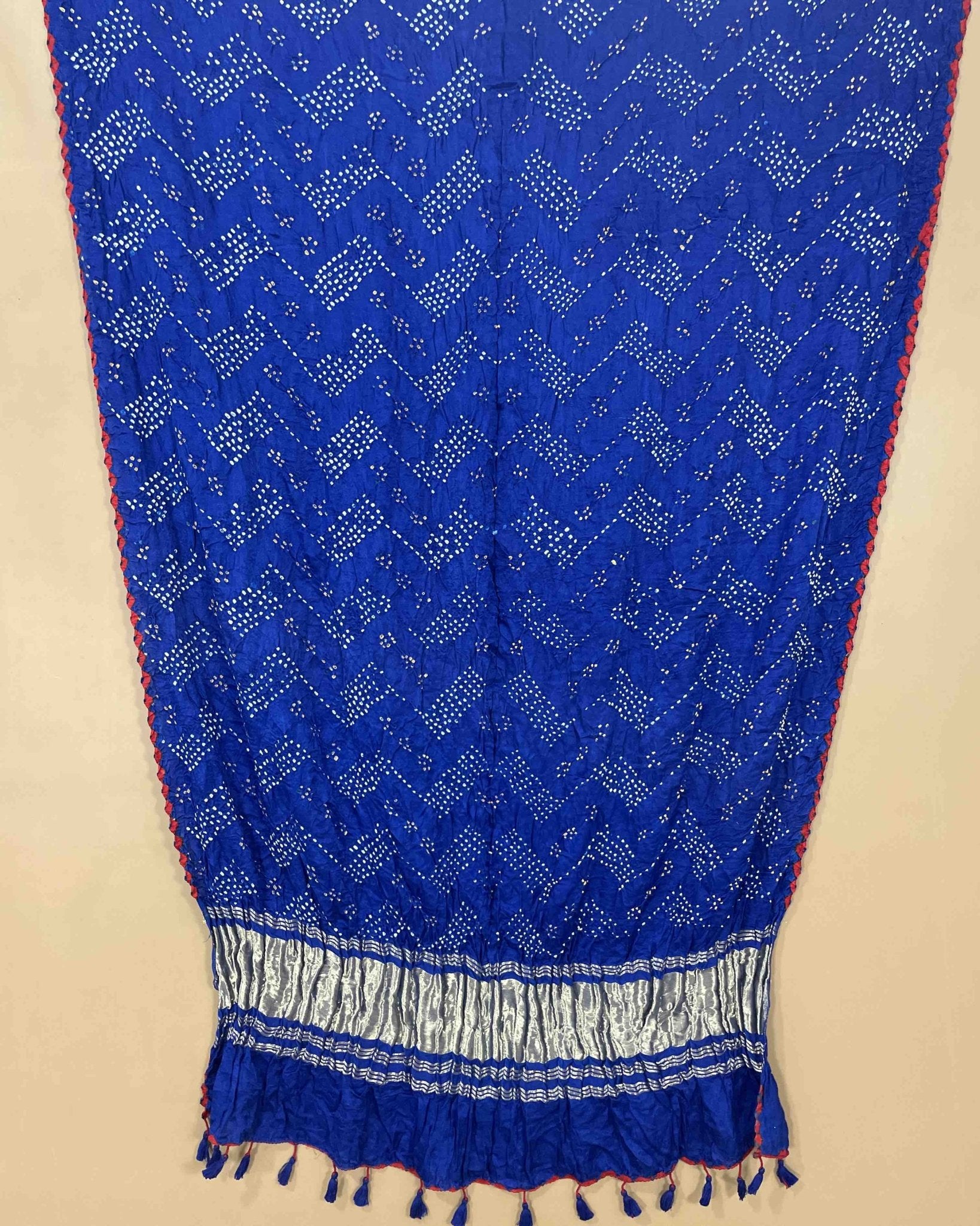 Blue Bandhani Dupatta - SindhoiPatolaArt
