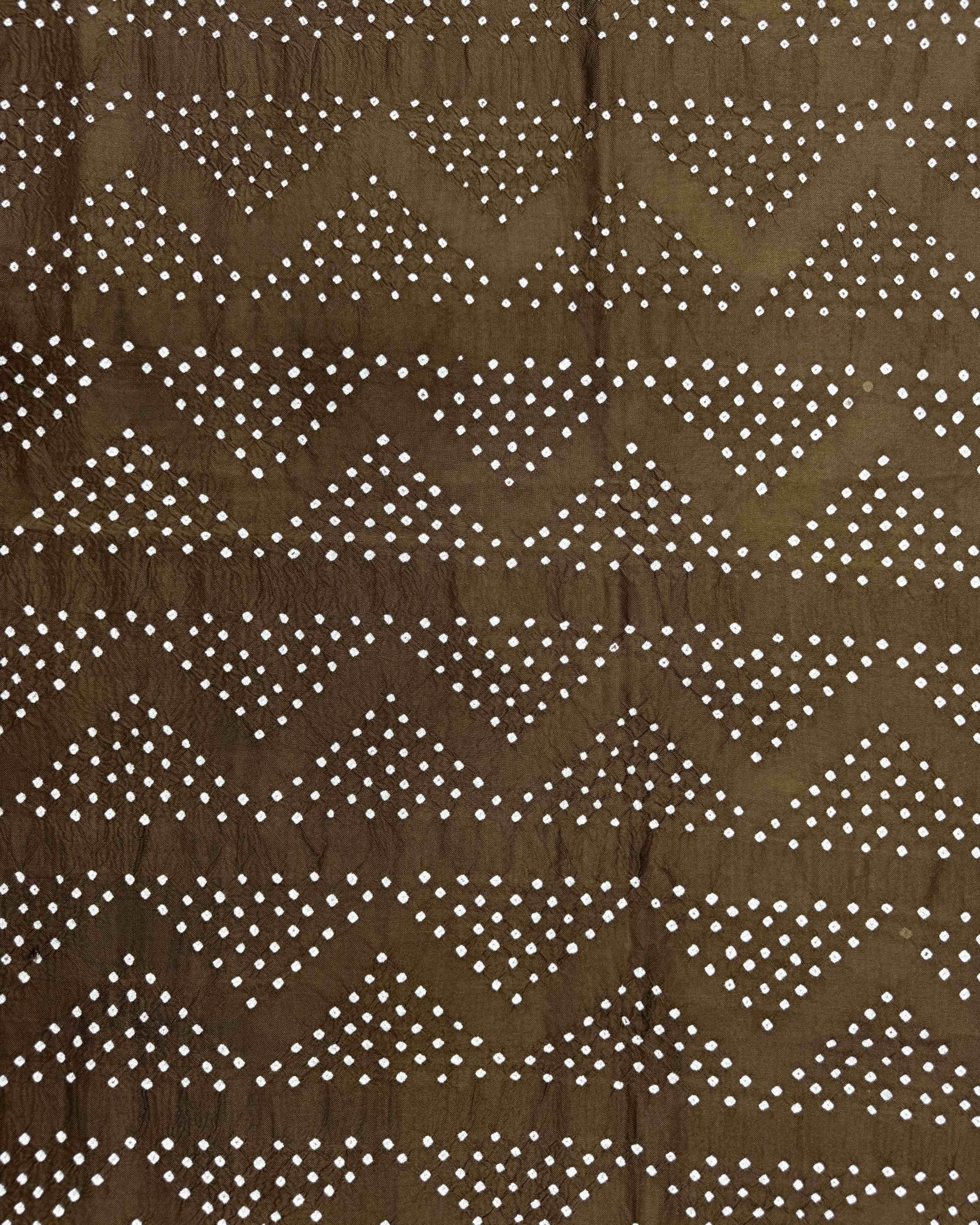 Blue & Brown Bandhani Patola Dupatta - SindhoiPatolaArt