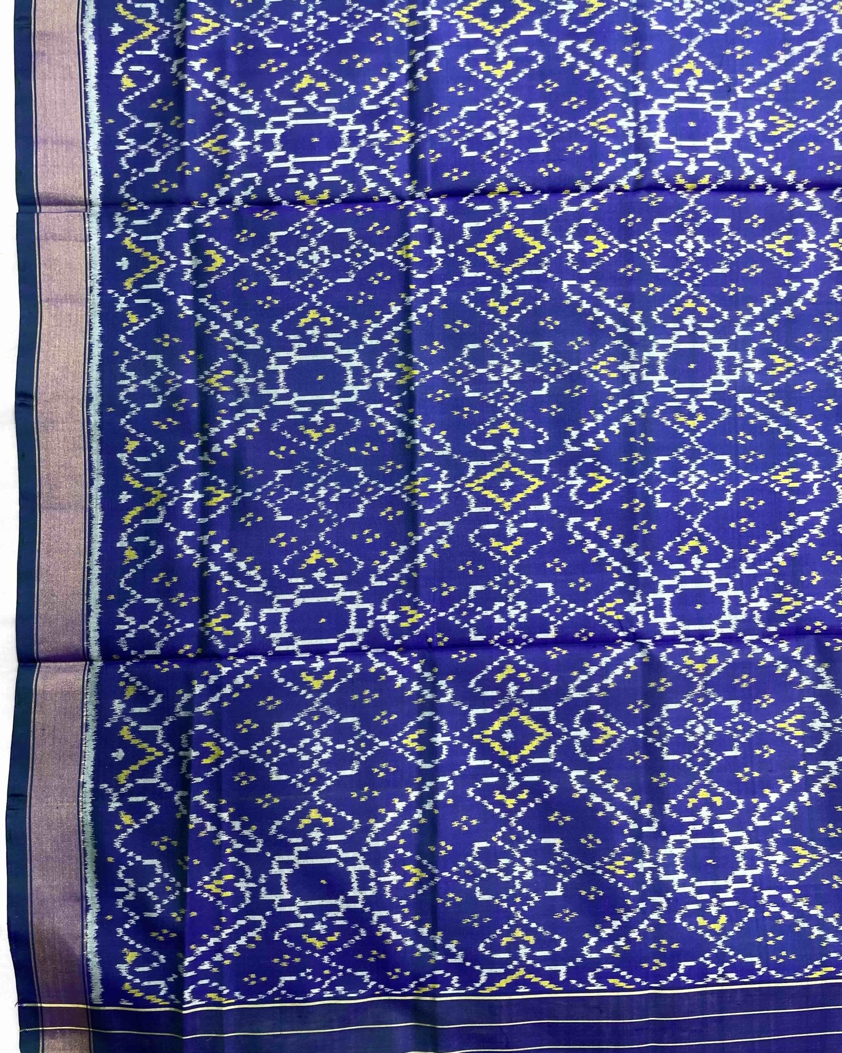 Blue Manekchowk Patola Dupatta - SindhoiPatolaArt