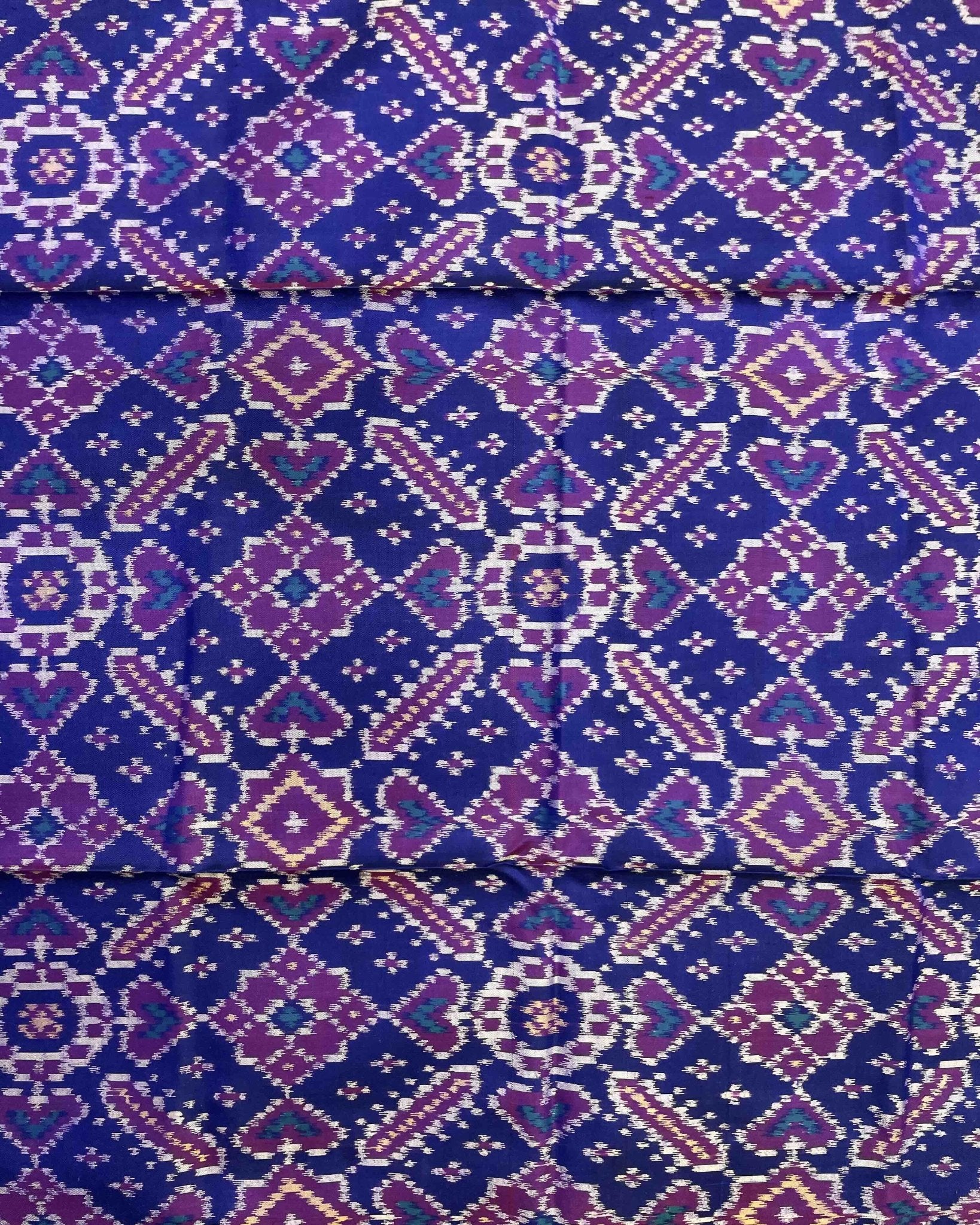 Blue Manekchowk Patola Dupatta - SindhoiPatolaArt