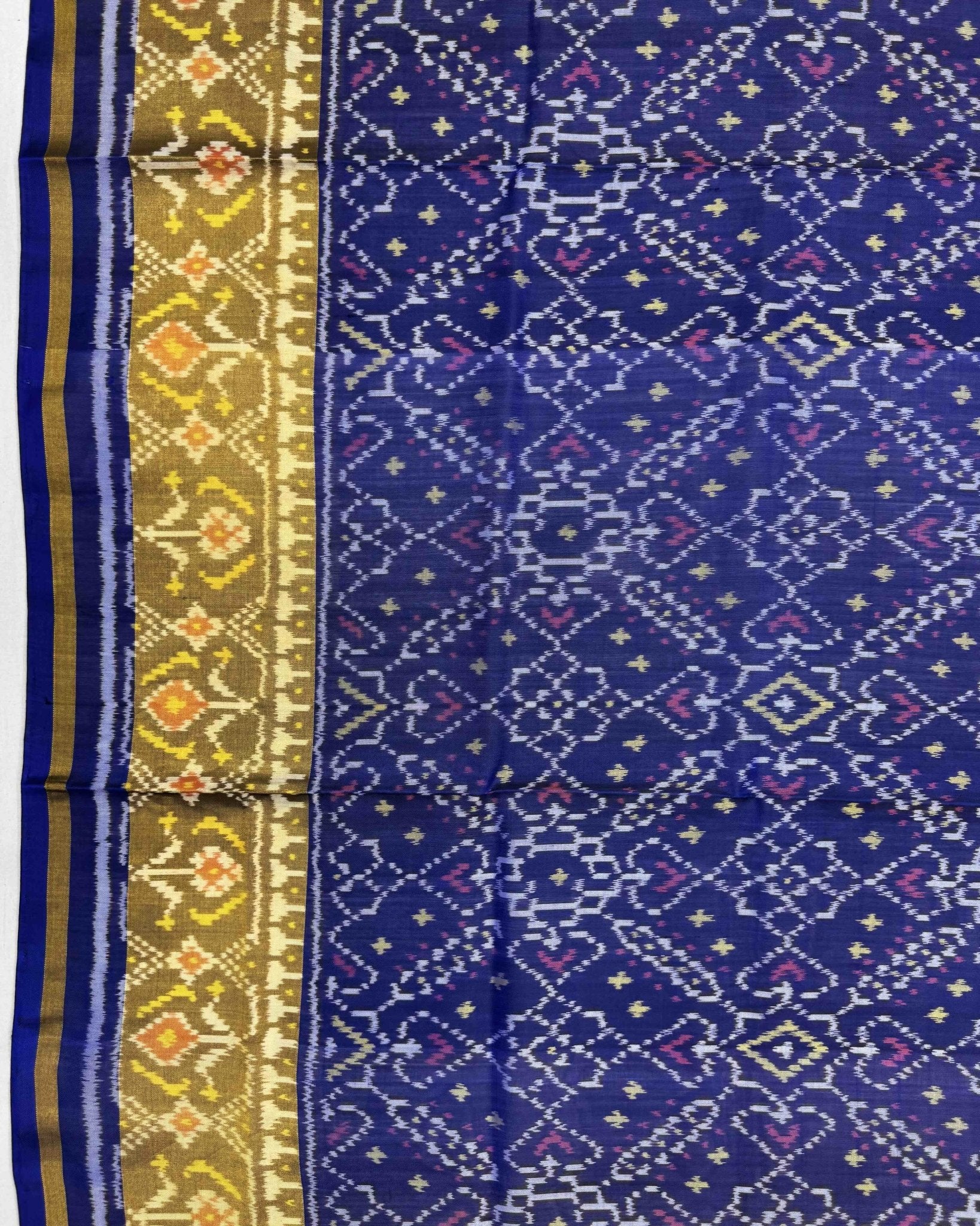 Blue Manekchowk Patola Saree - SindhoiPatolaArt