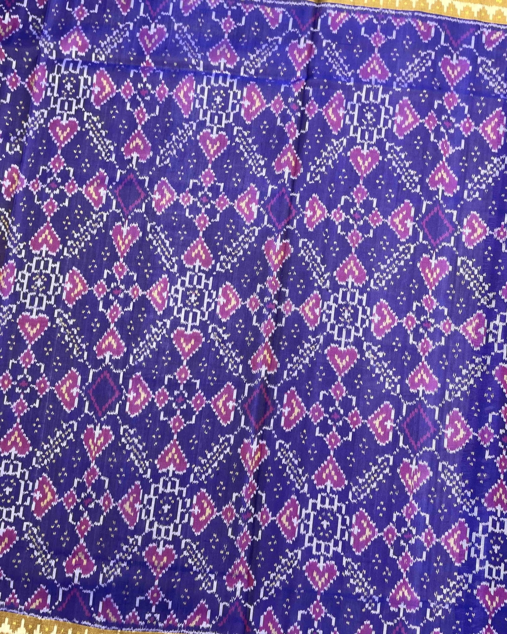 Blue Manekchowk Patola Saree - SindhoiPatolaArt