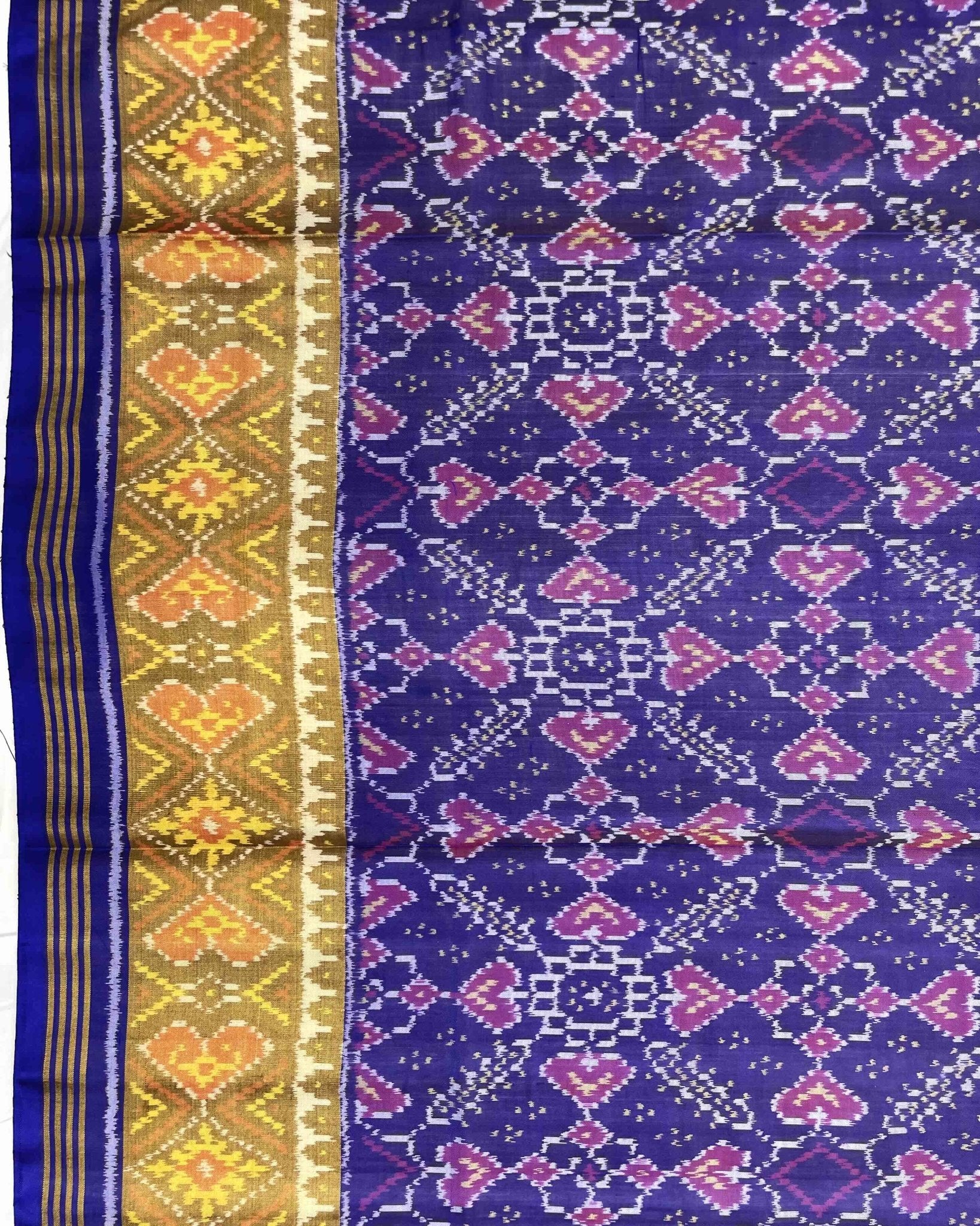 Blue Manekchowk Patola Saree - SindhoiPatolaArt
