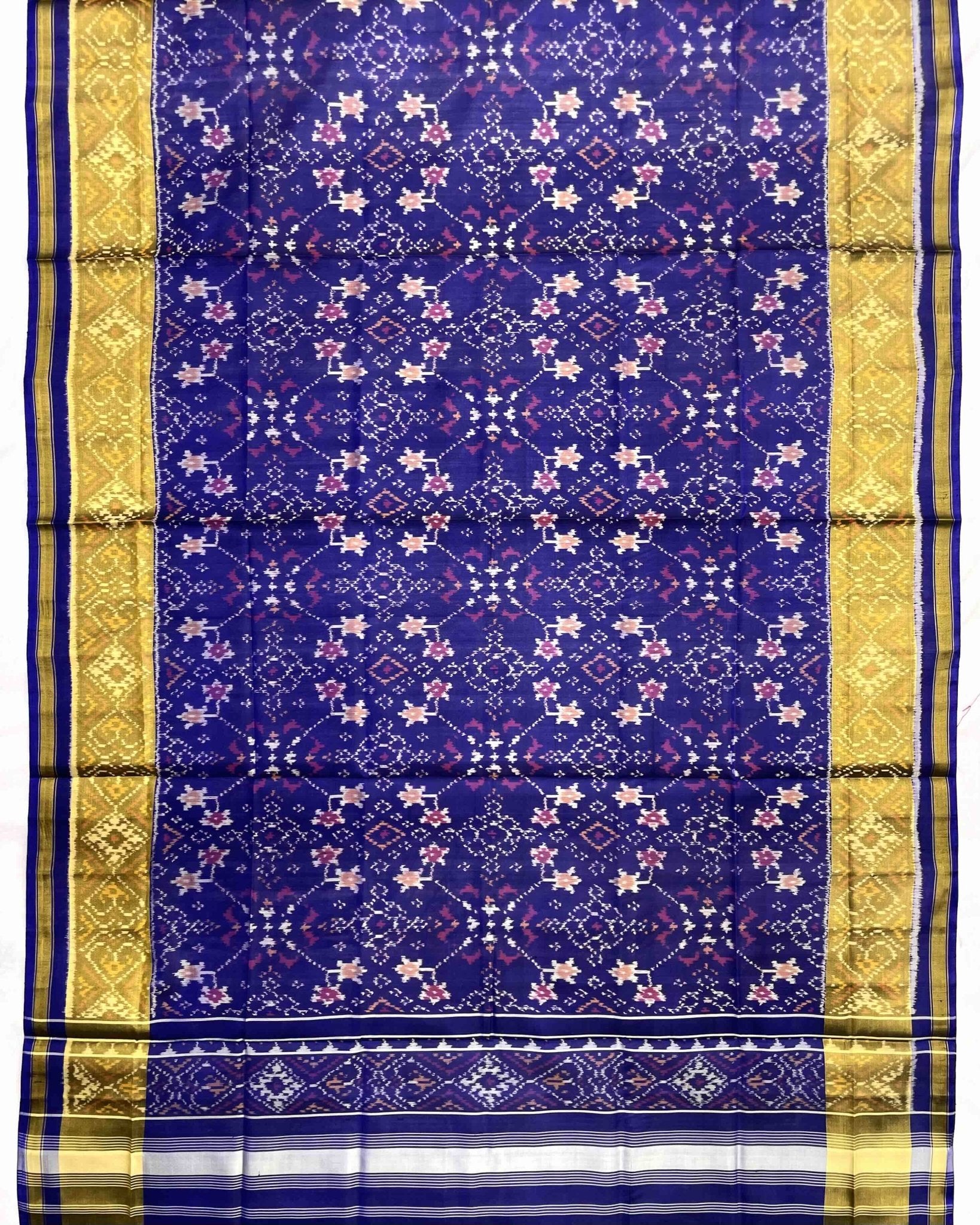 Blue Navratan Patola Dupatta - SindhoiPatolaArt