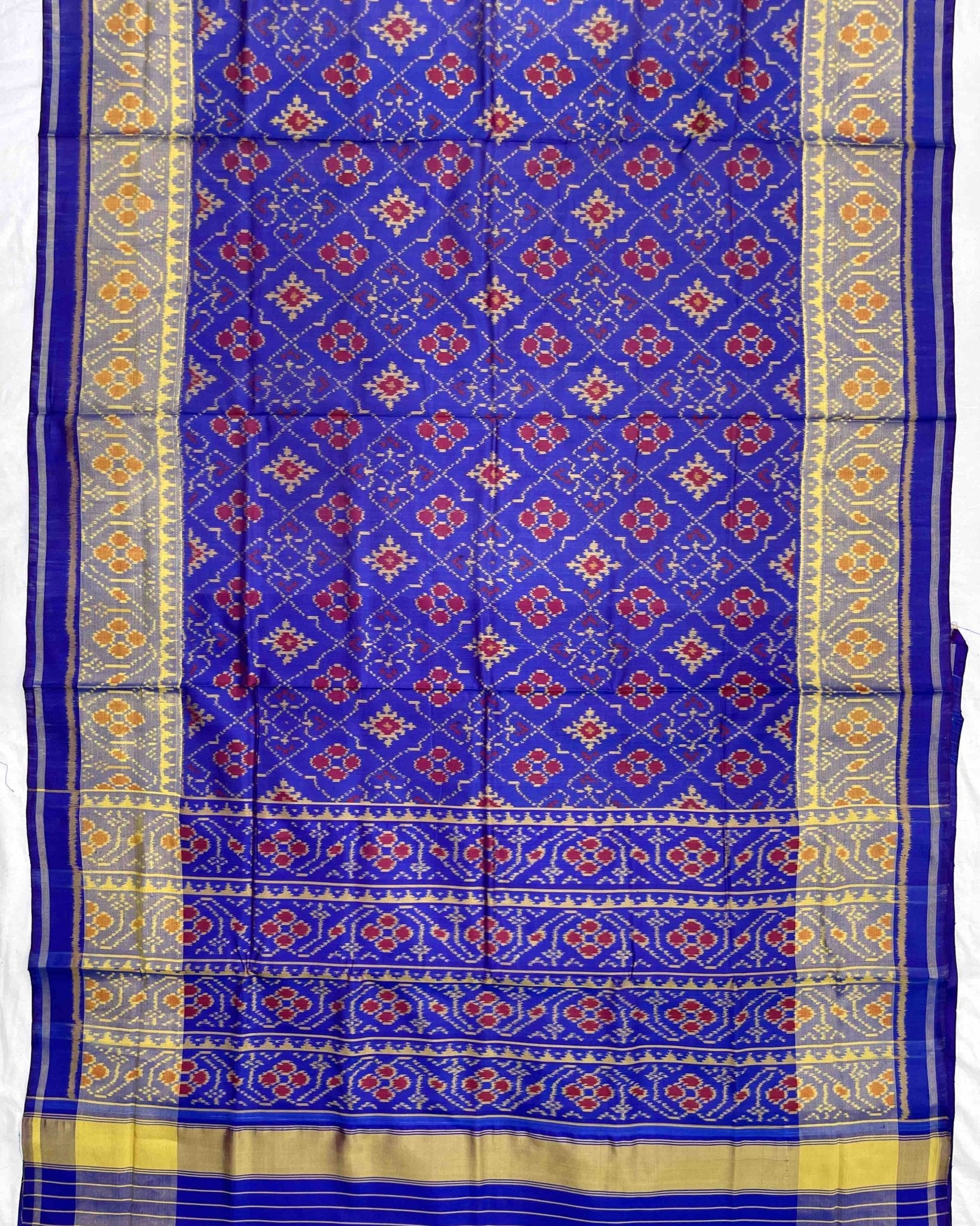 Blue Panchanda Designer Patola Saree - SindhoiPatolaArt