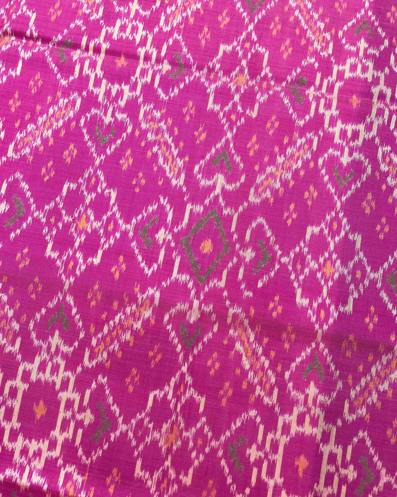 Blue & Pink Manekchowk Patola Saree - SindhoiPatolaArt