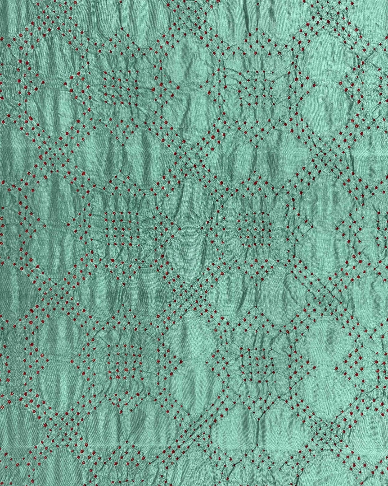 Blue & Sea Green Bandhani Patola Dupatta - SindhoiPatolaArt