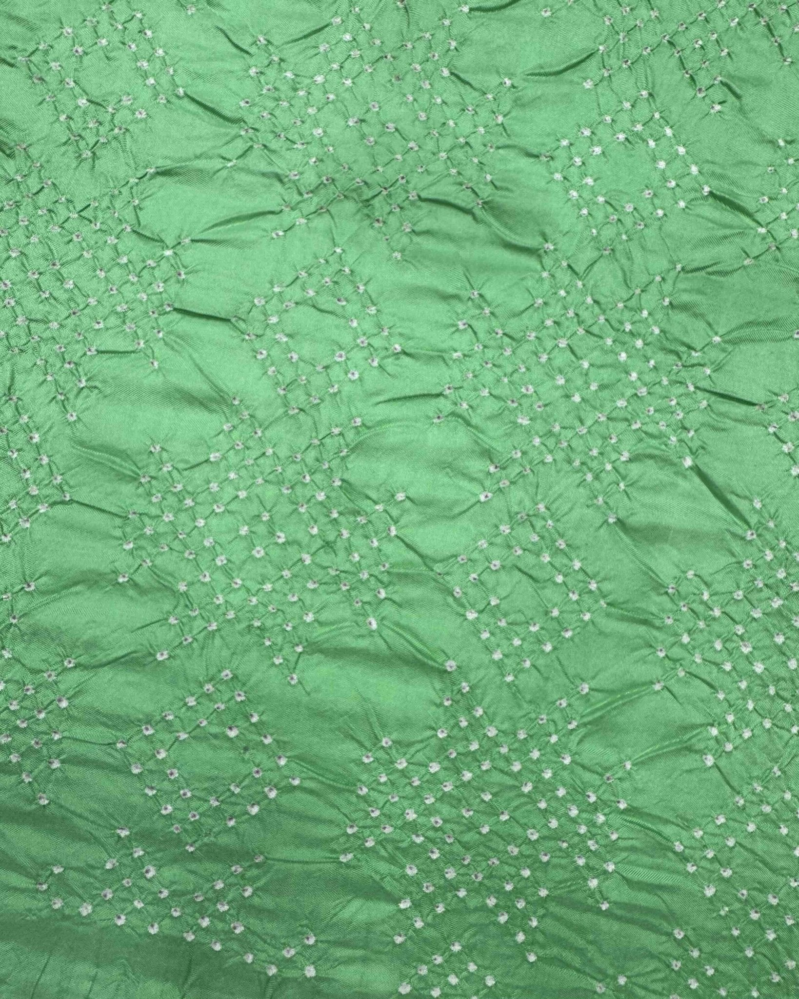 Blue & Sea Green Bandhani Patola Saree - SindhoiPatolaArt