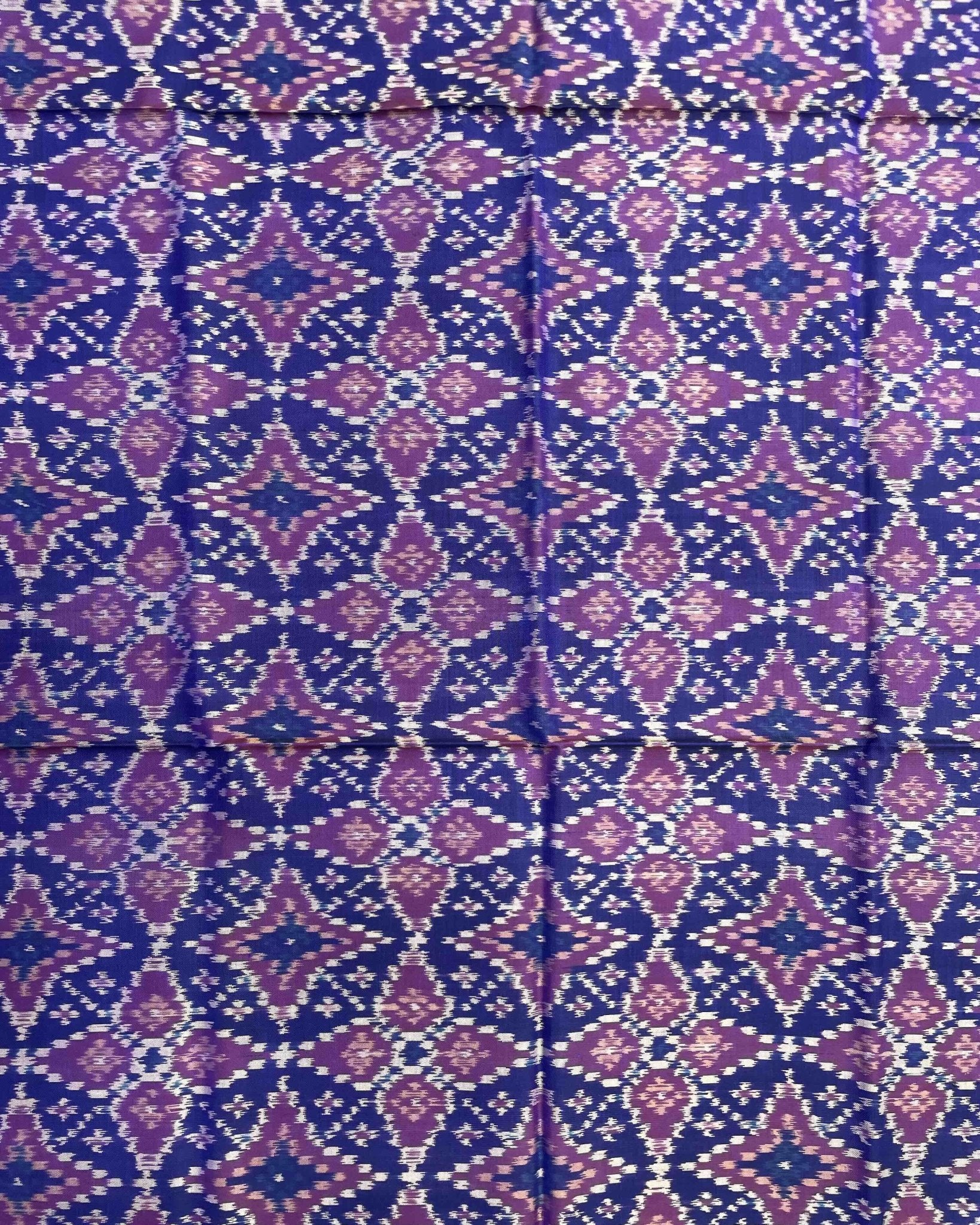 Blue Solsitara Design Patola Dupatta - SindhoiPatolaArt