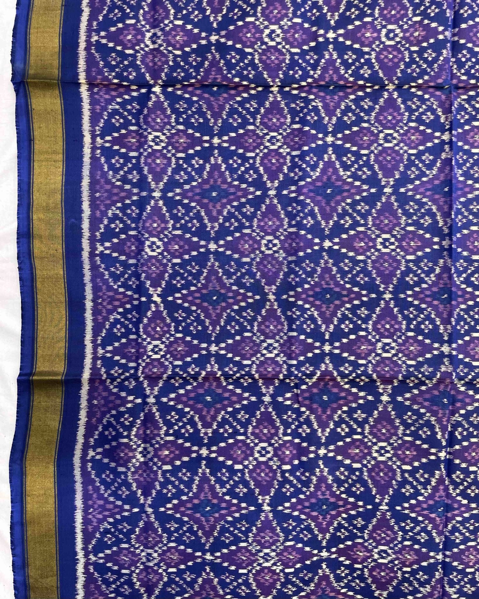 Blue Solsitara Design Patola Dupatta - SindhoiPatolaArt