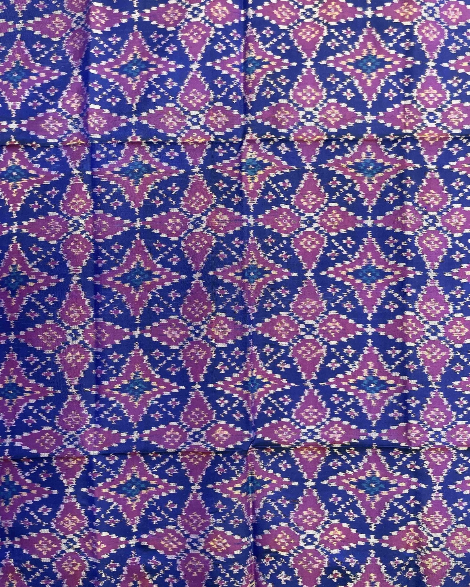 Blue Solsitara Design Patola Dupatta - SindhoiPatolaArt