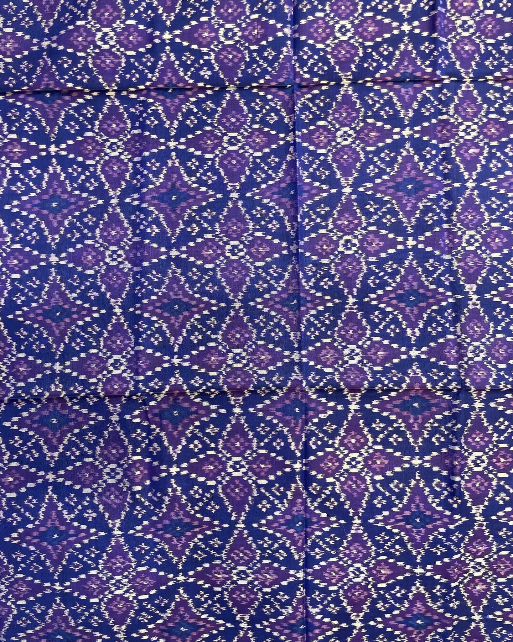 Blue Solsitara Design Patola Dupatta - SindhoiPatolaArt