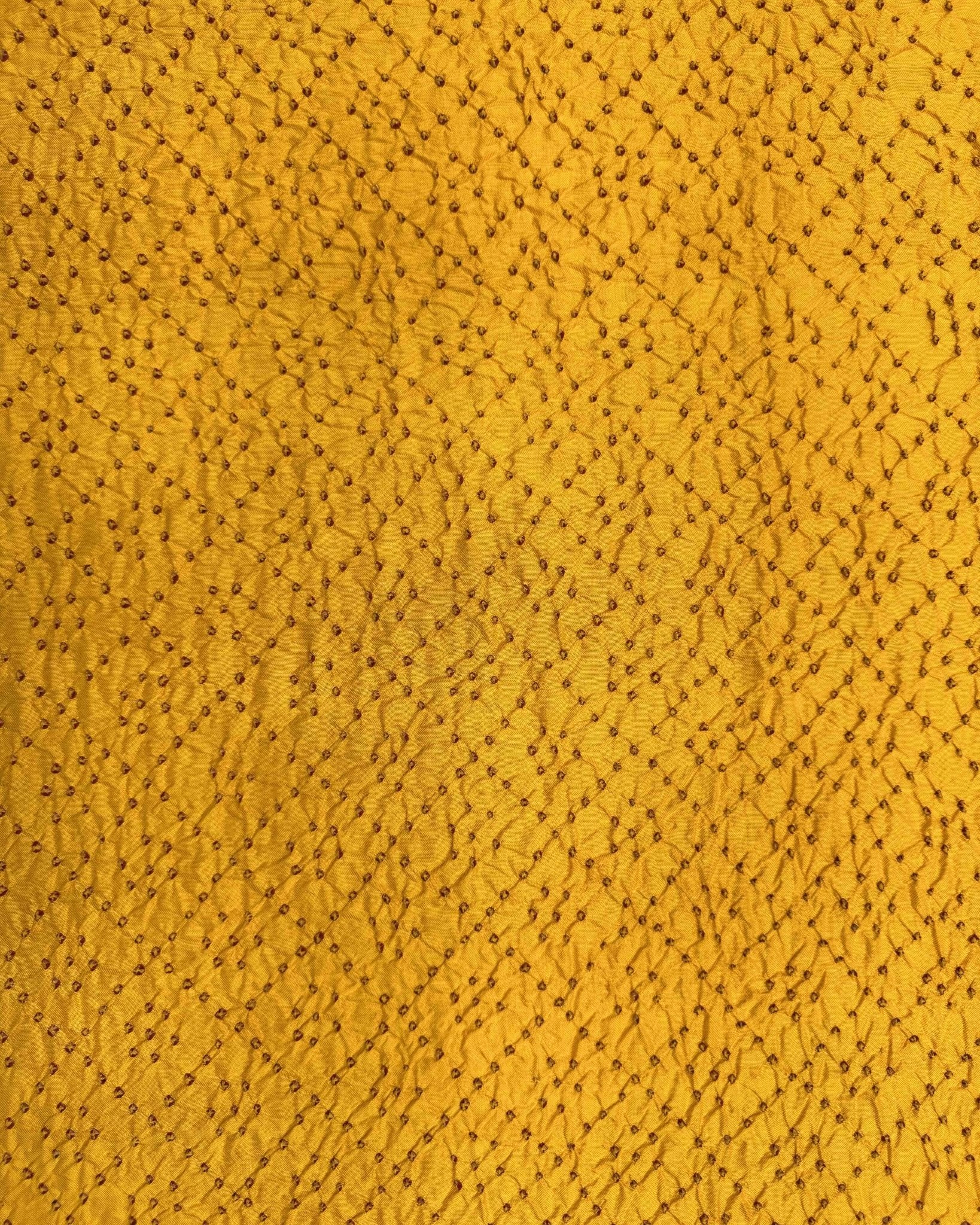 Blue & Yellow Bandhani Patola Dupatta - SindhoiPatolaArt