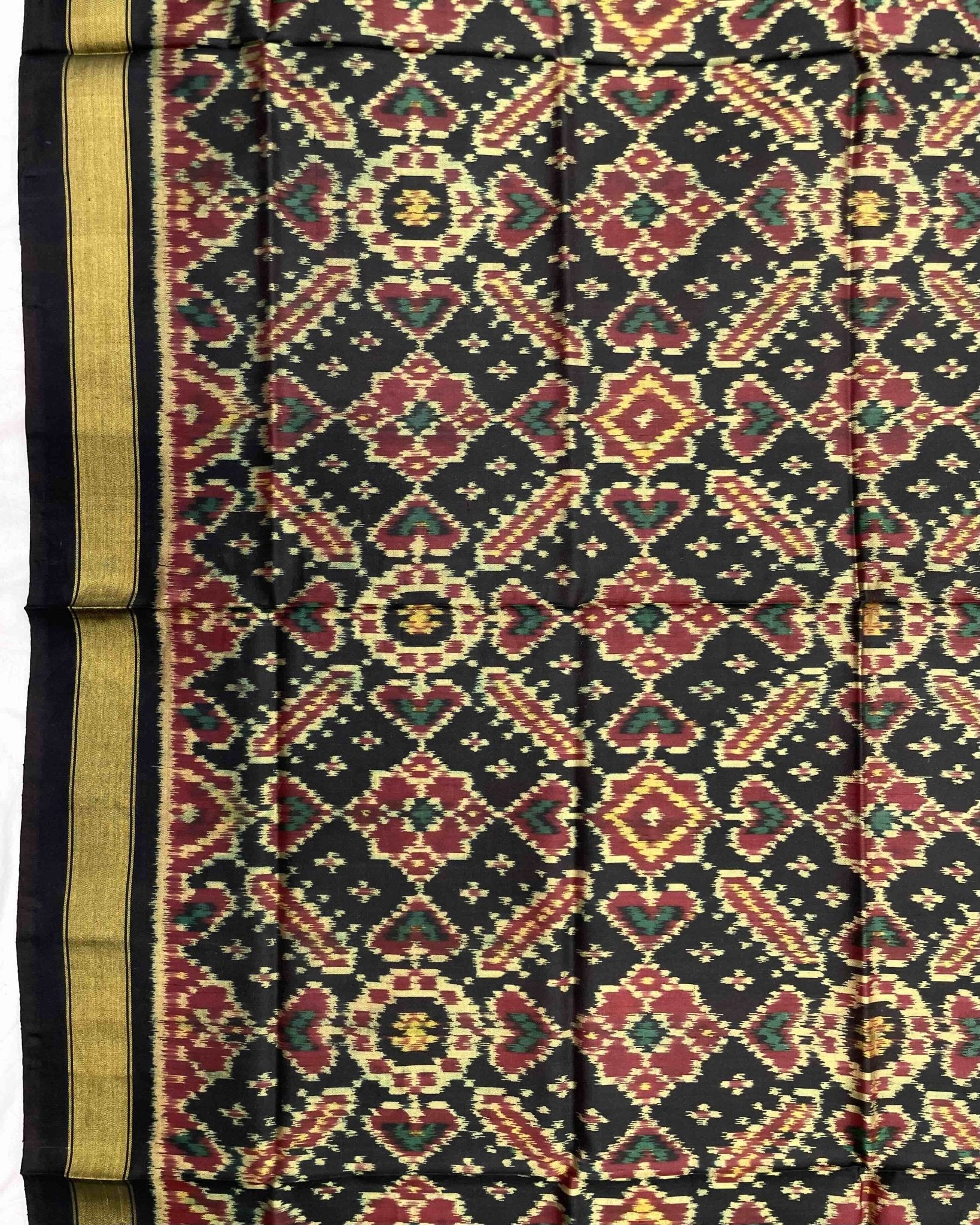 Coffee Brown Manekchowk Patola Dupatta - SindhoiPatolaArt