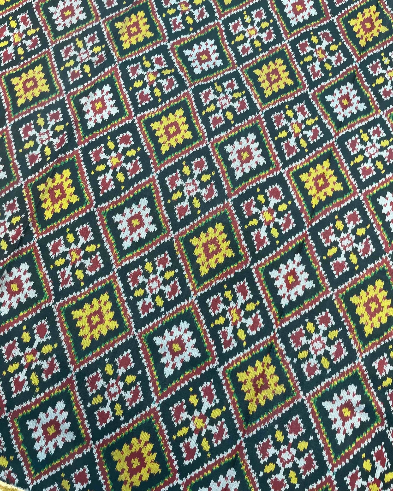 Dark Green Panchanda Designer Patola Saree - SindhoiPatolaArt