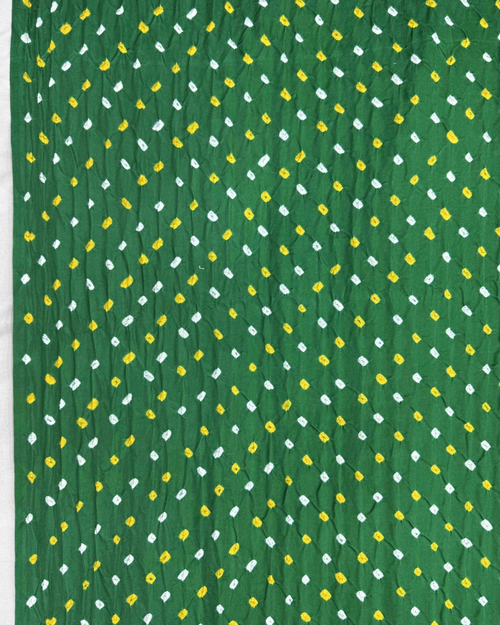 Green Gajji Silk Bandhani Saree - SindhoiPatolaArt