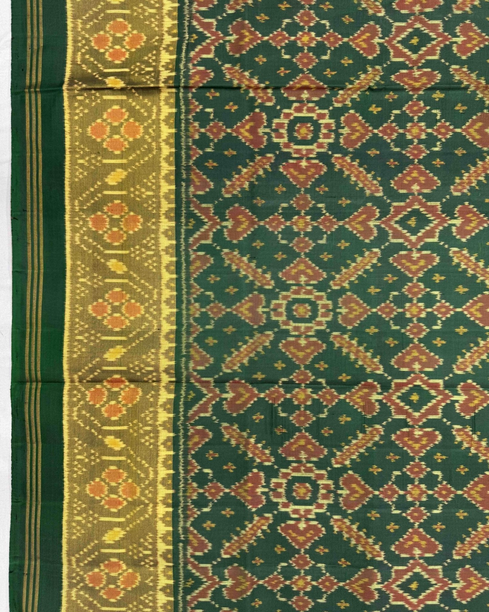 Green Manekchowk Patola Saree - SindhoiPatolaArt