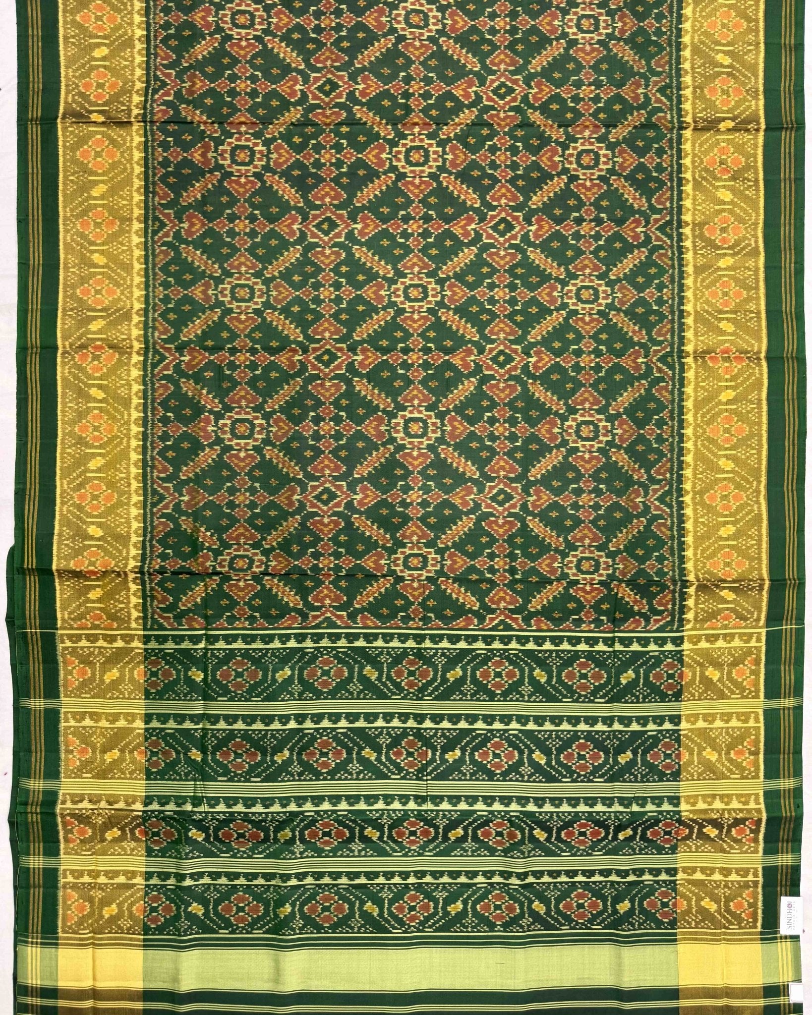 Green Manekchowk Patola Saree - SindhoiPatolaArt