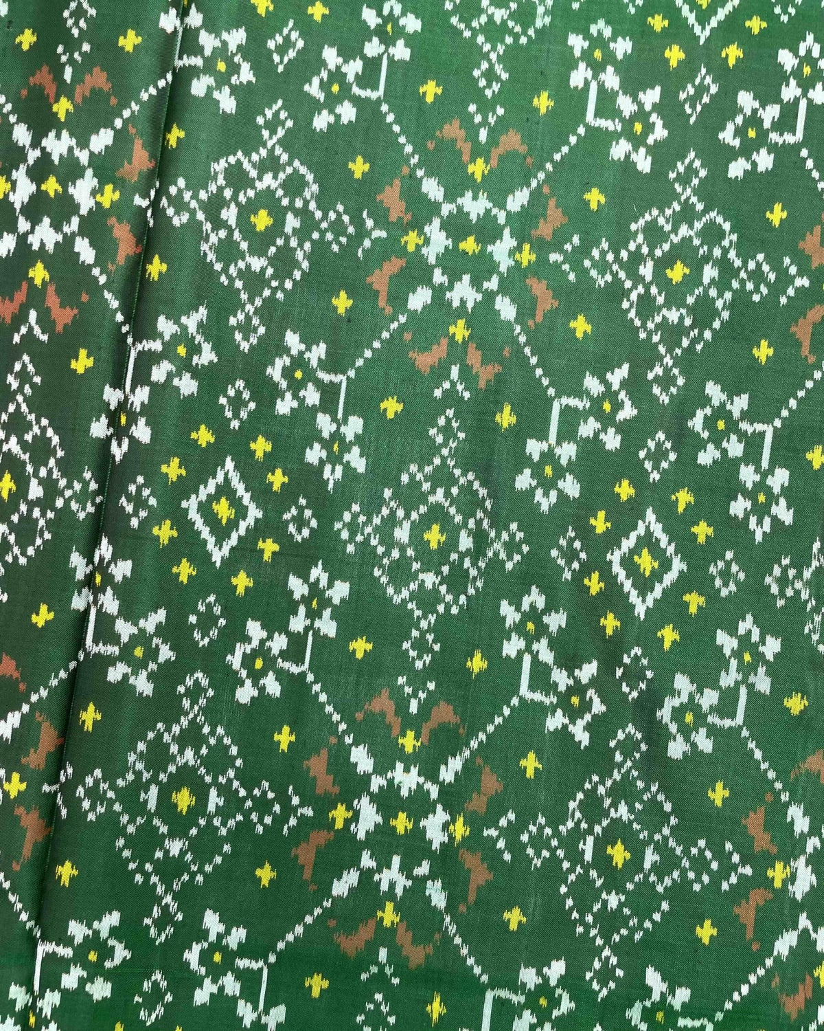 Green Navratan Patola Saree - SindhoiPatolaArt