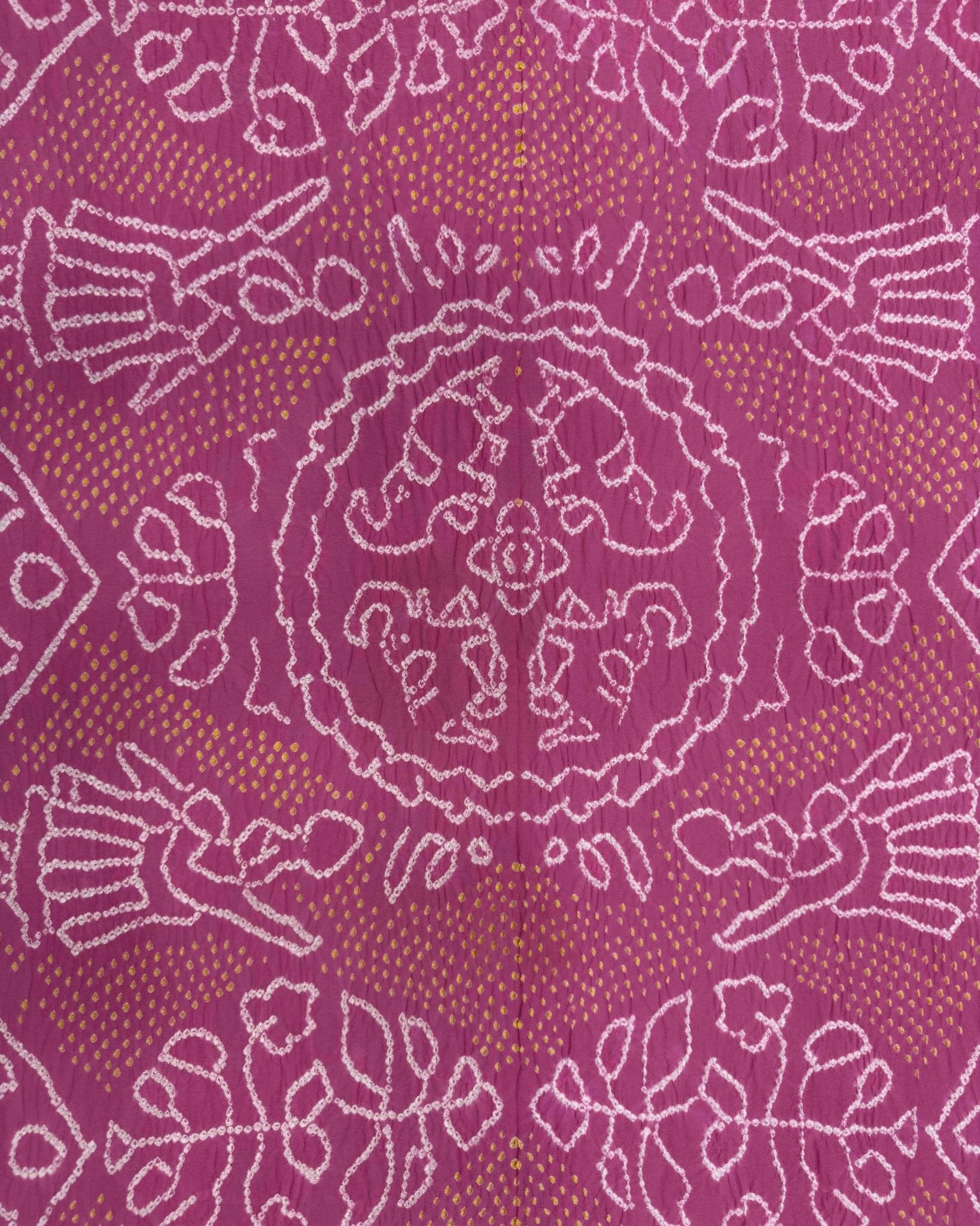 Light Pink Georgette Bandhani Dupatta - SindhoiPatolaArt