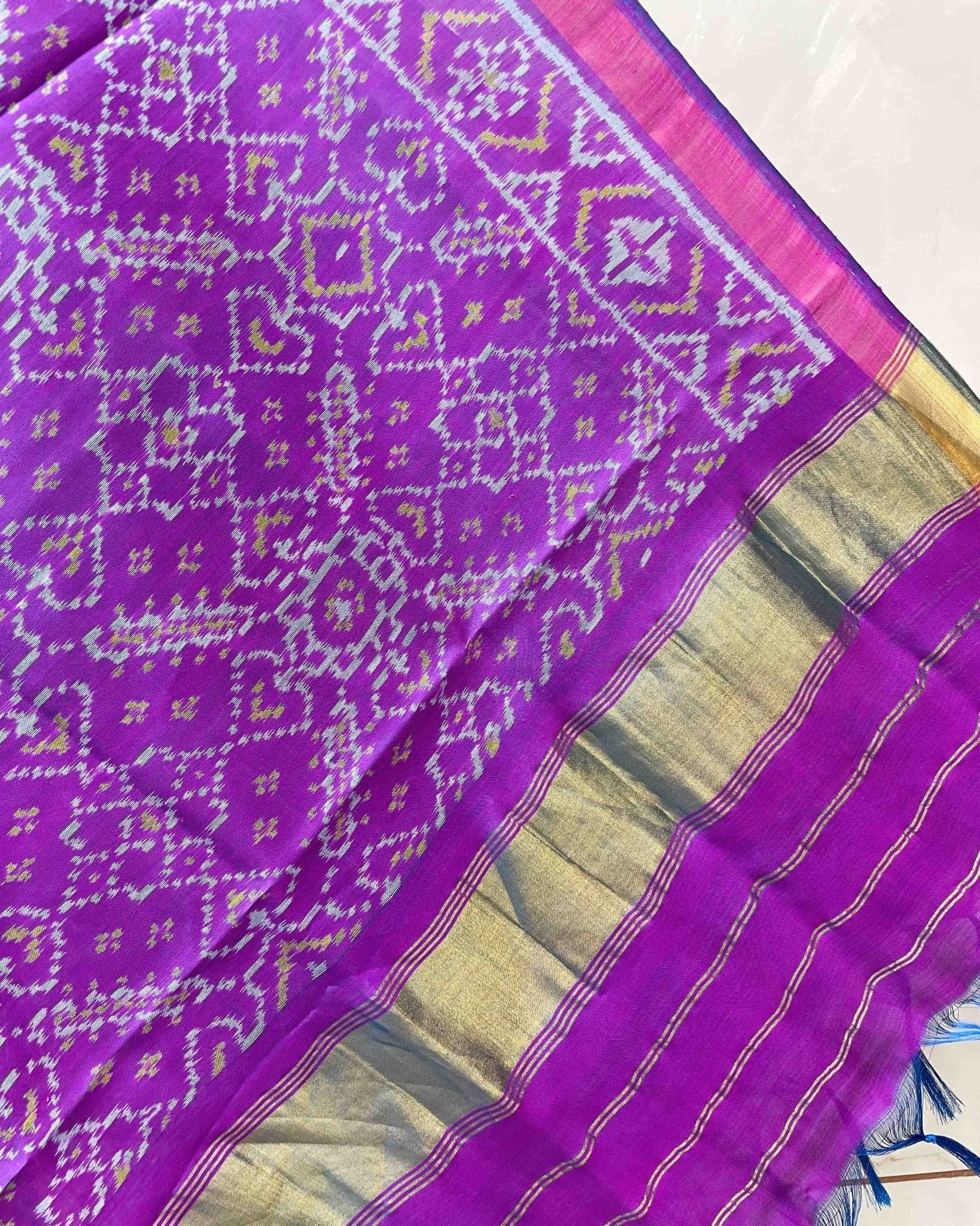 Light Pink Manekchowk Designer Patola Dupatta - SindhoiPatolaArt