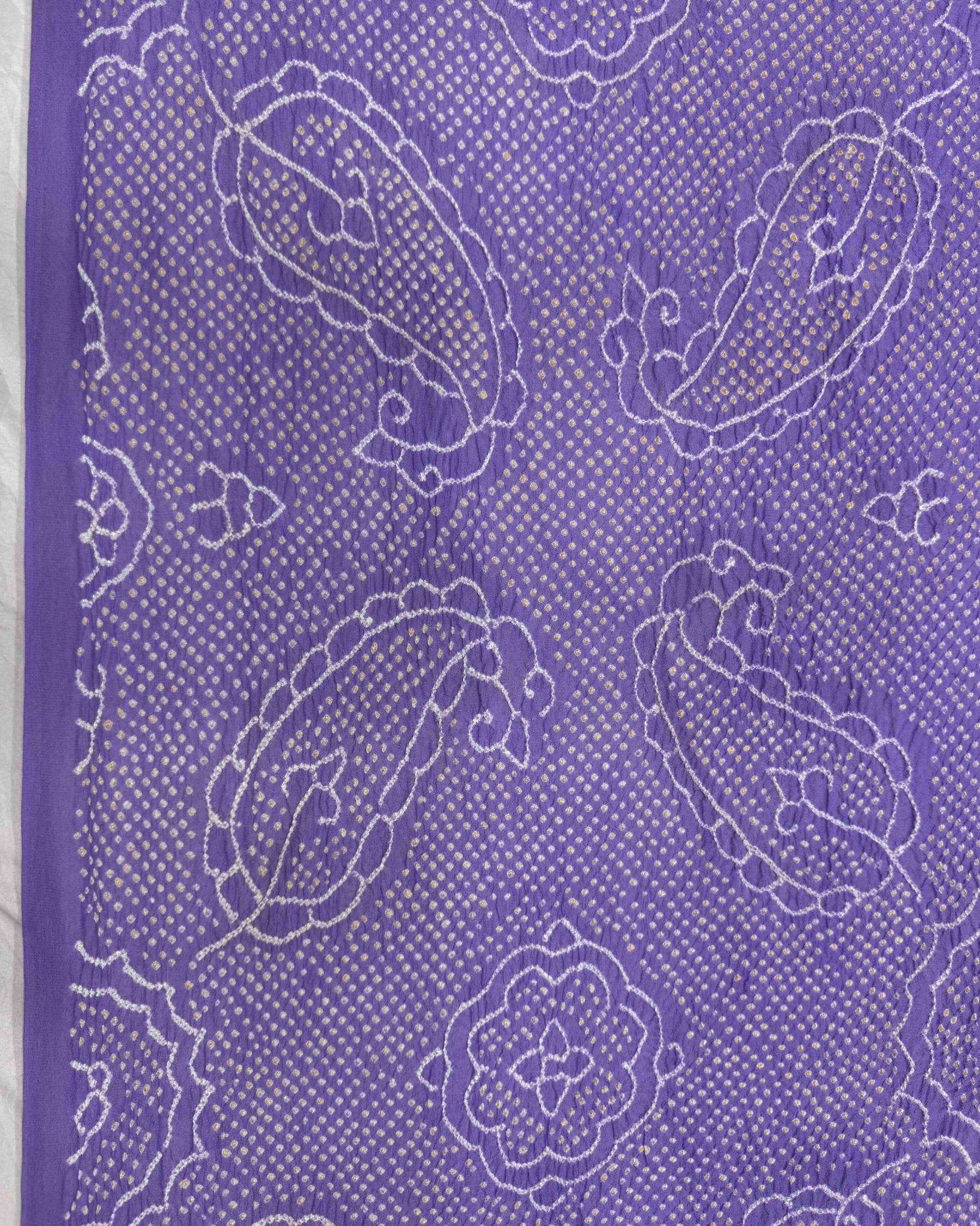 Light Purple Georgette Bandhani Dupatta - SindhoiPatolaArt