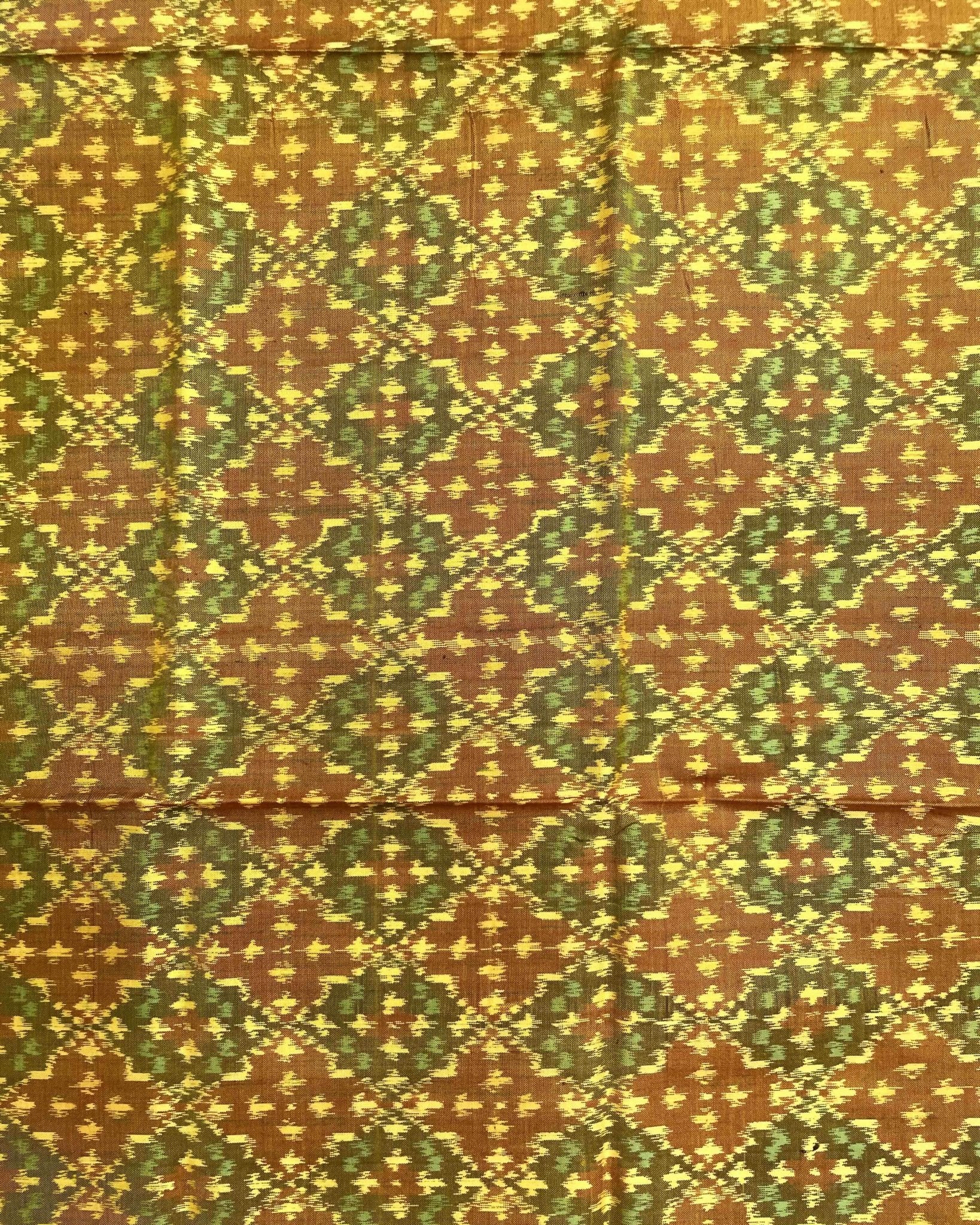 Mustard Yellow Buttonful Design Patola Dupatta - SindhoiPatolaArt