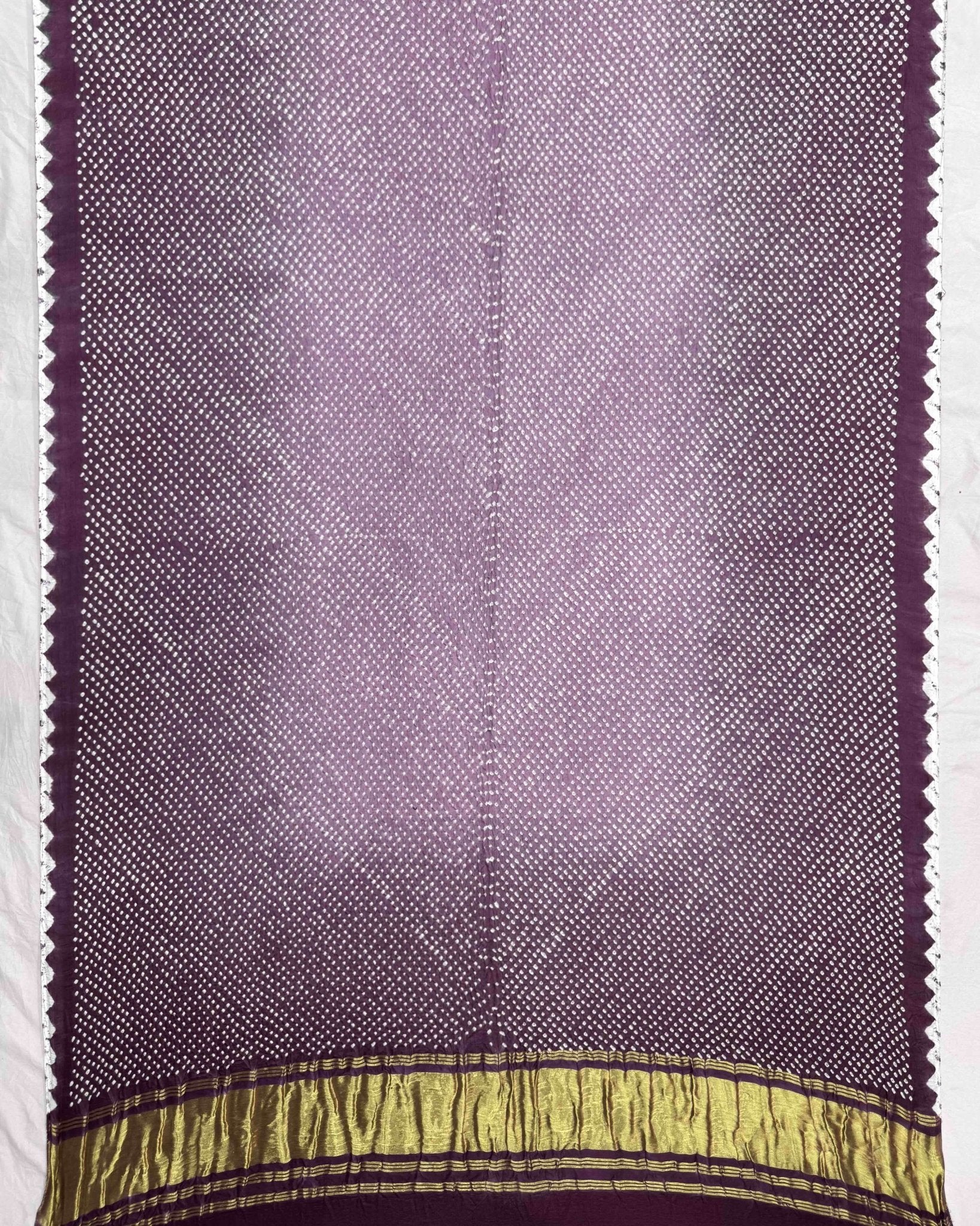 Onion Shaded Gajji Silk Bandhani Dupatta - SindhoiPatolaArt