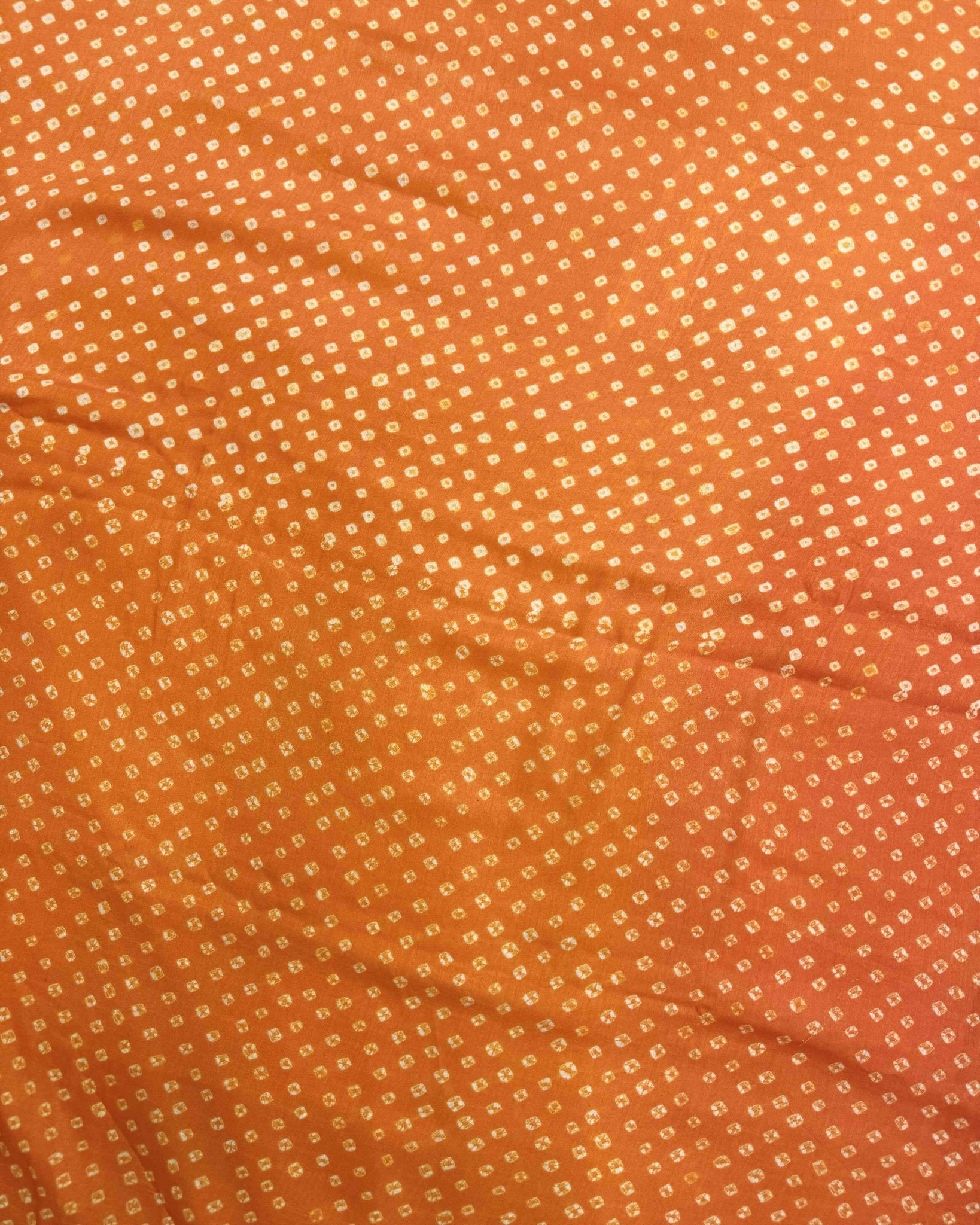 Orange & Pink Shaded Munga Silk Bandhani Saree - SindhoiPatolaArt