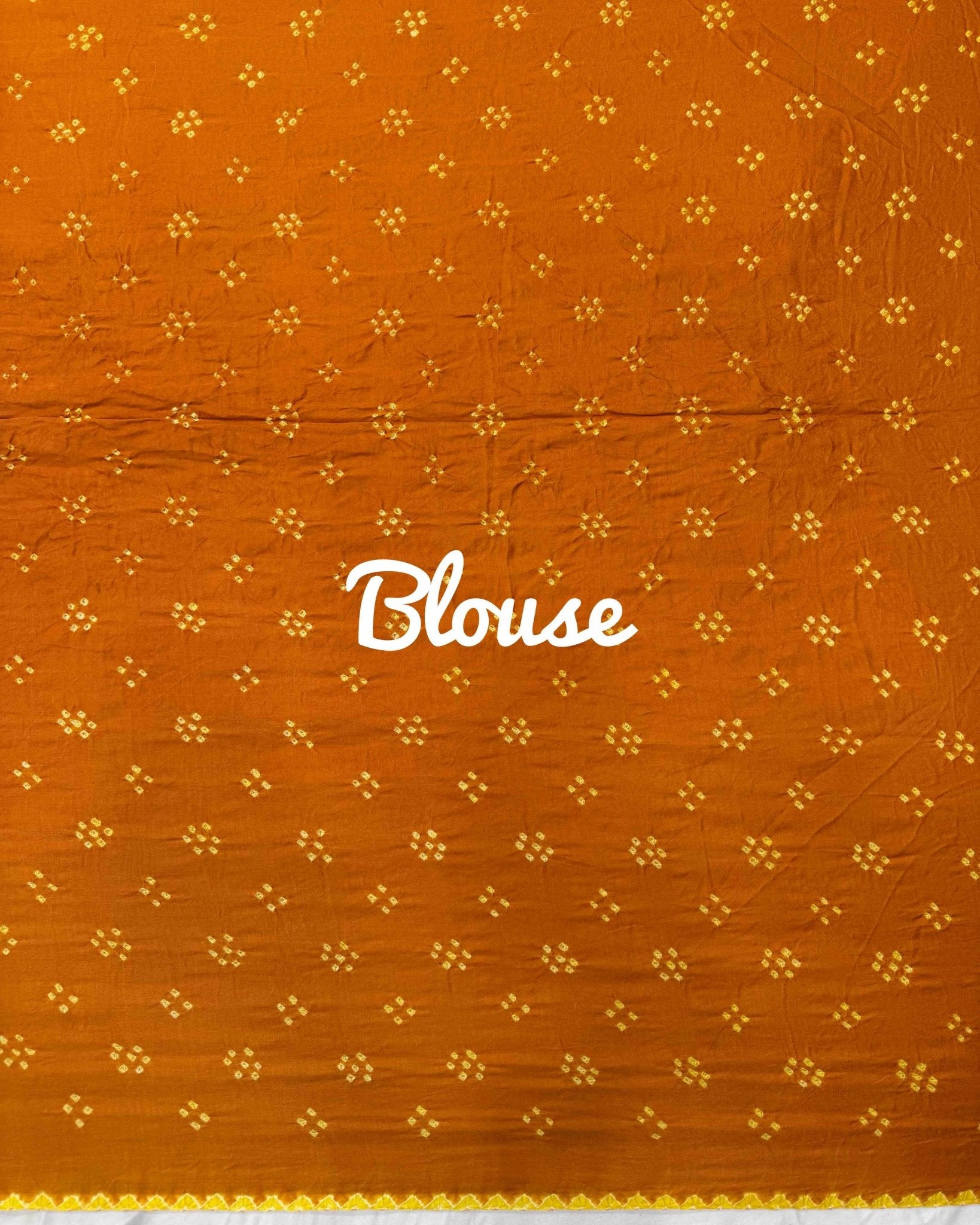 Orange Yellow Gajji Silk Bandhani Saree - SindhoiPatolaArt