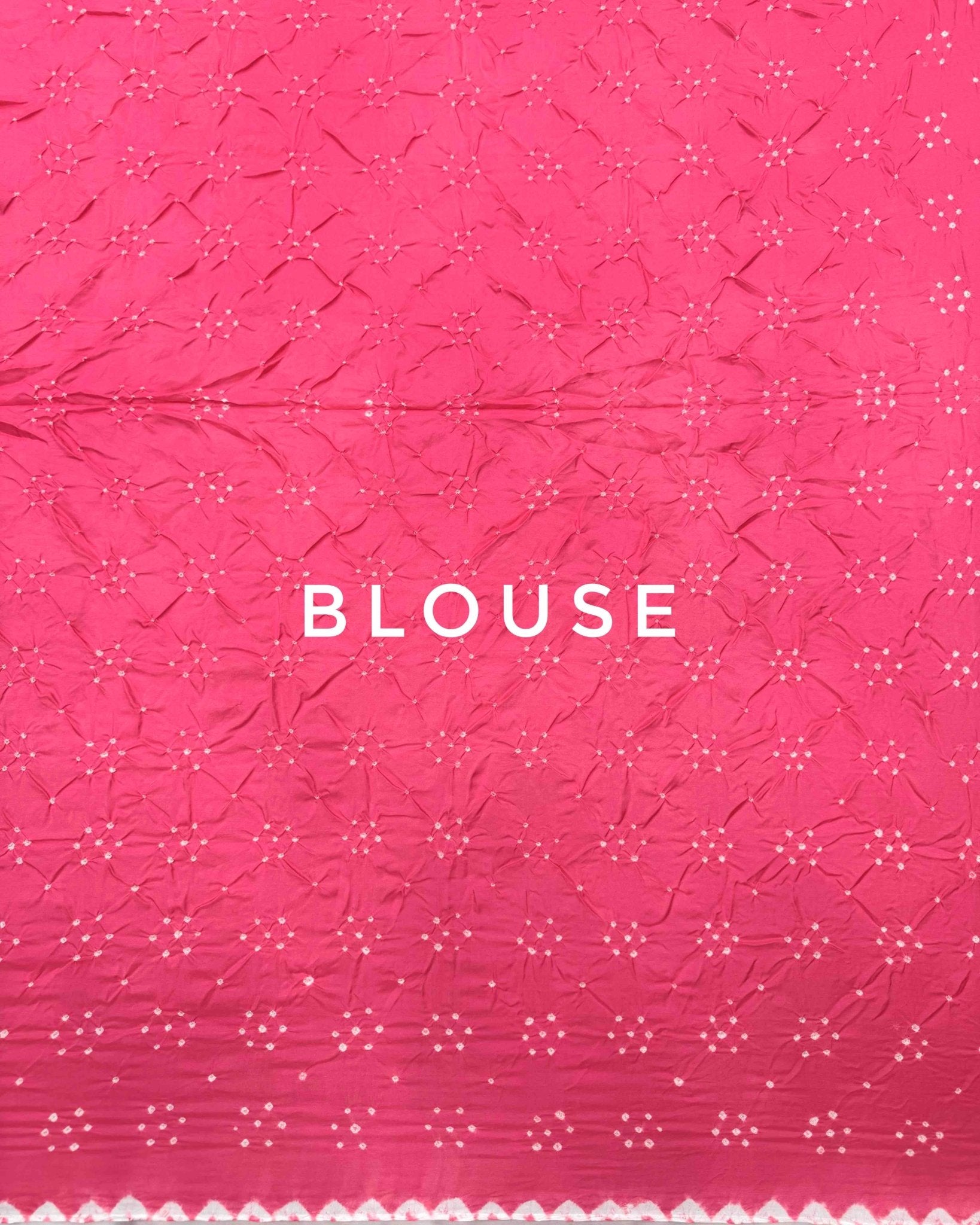 Peach Pink Habotai Bandhani Saree - SindhoiPatolaArt