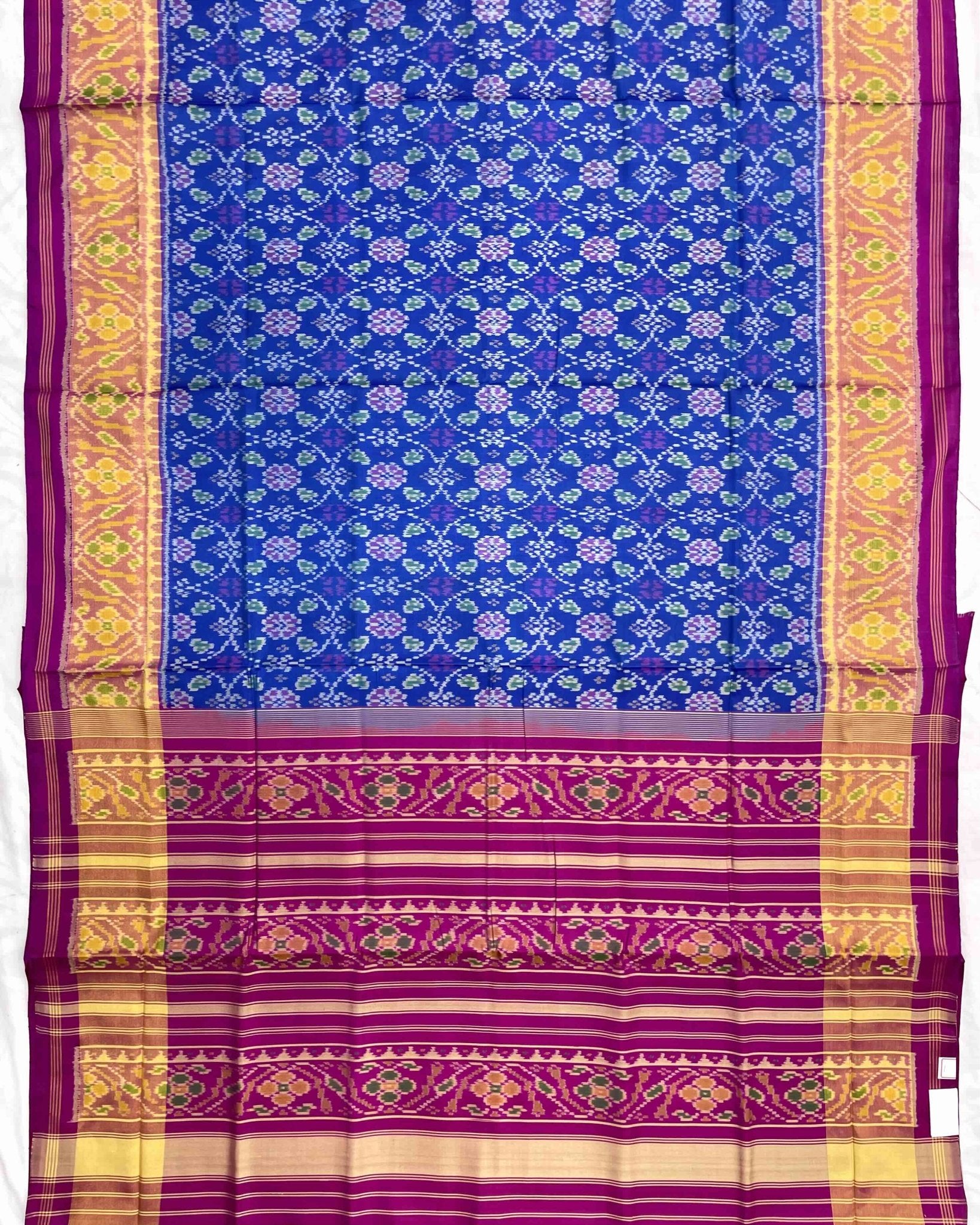 Pink & Blue Solsitara Design Patola Saree - SindhoiPatolaArt