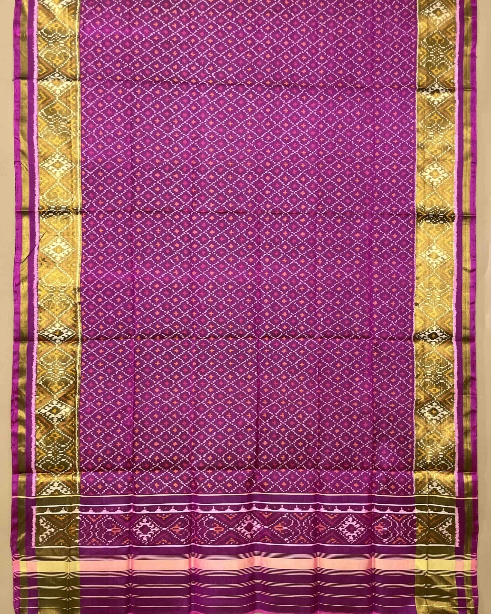 Pink Booty Designer Patola Dupatta - SindhoiPatolaArt