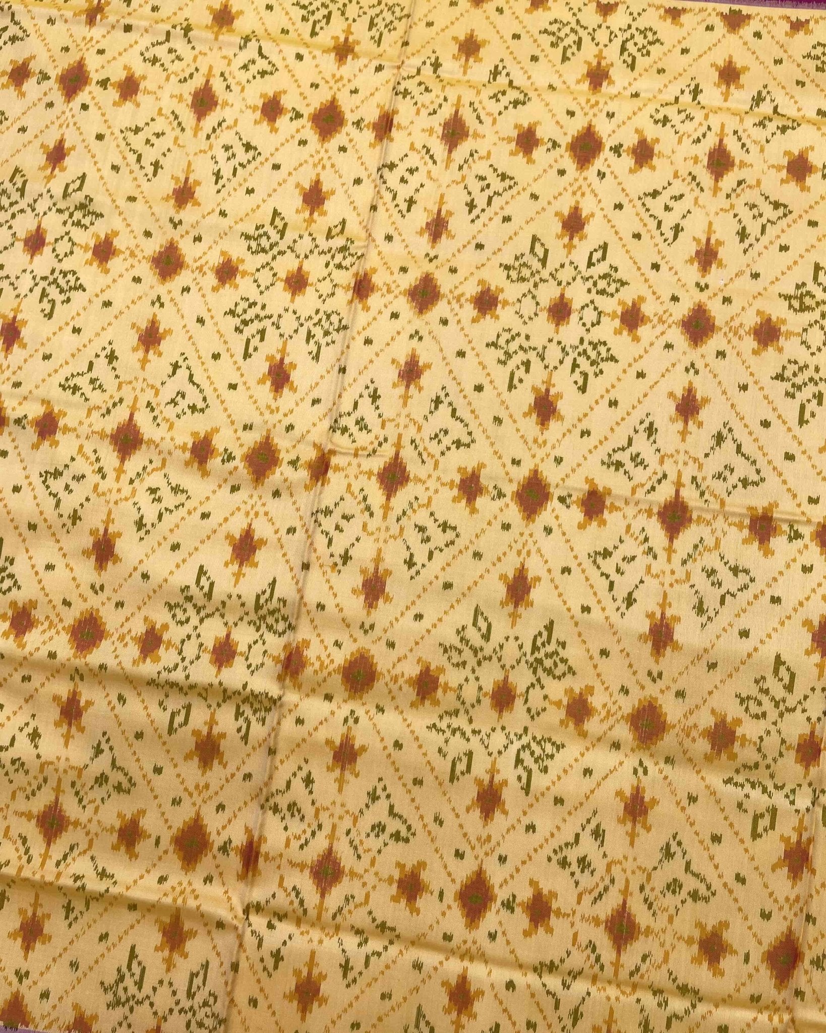 Pink & Light Yellow New Navratan Design Patola Saree - SindhoiPatolaArt