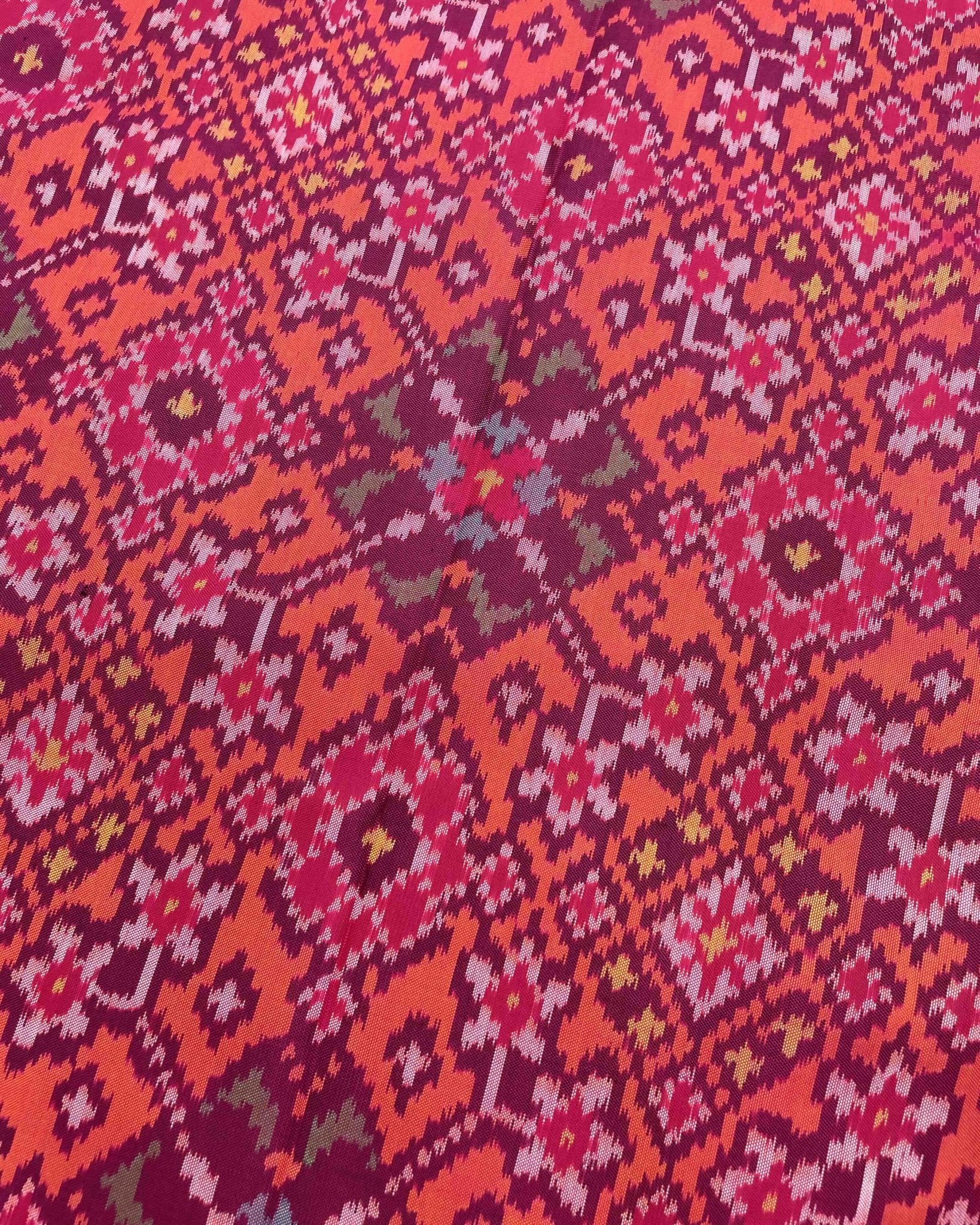 Pink & Peach Navratan Patola Saree - SindhoiPatolaArt
