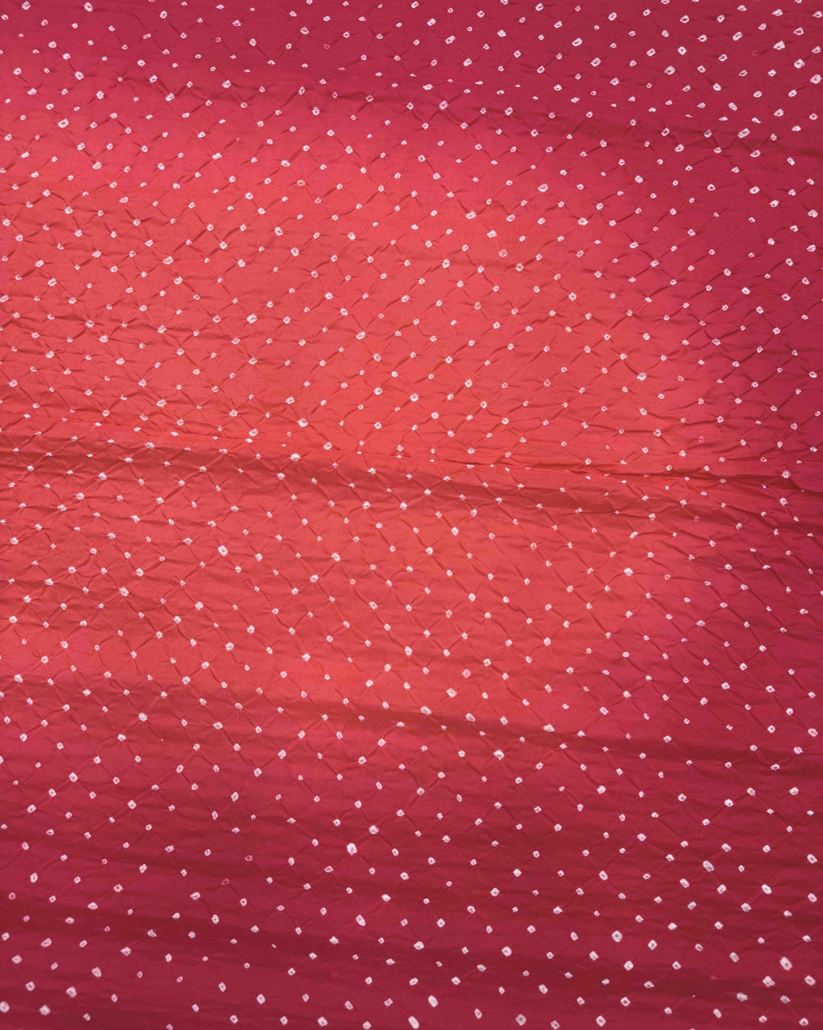 Pink & Peach Shaded Habotai Bandhani Saree - SindhoiPatolaArt