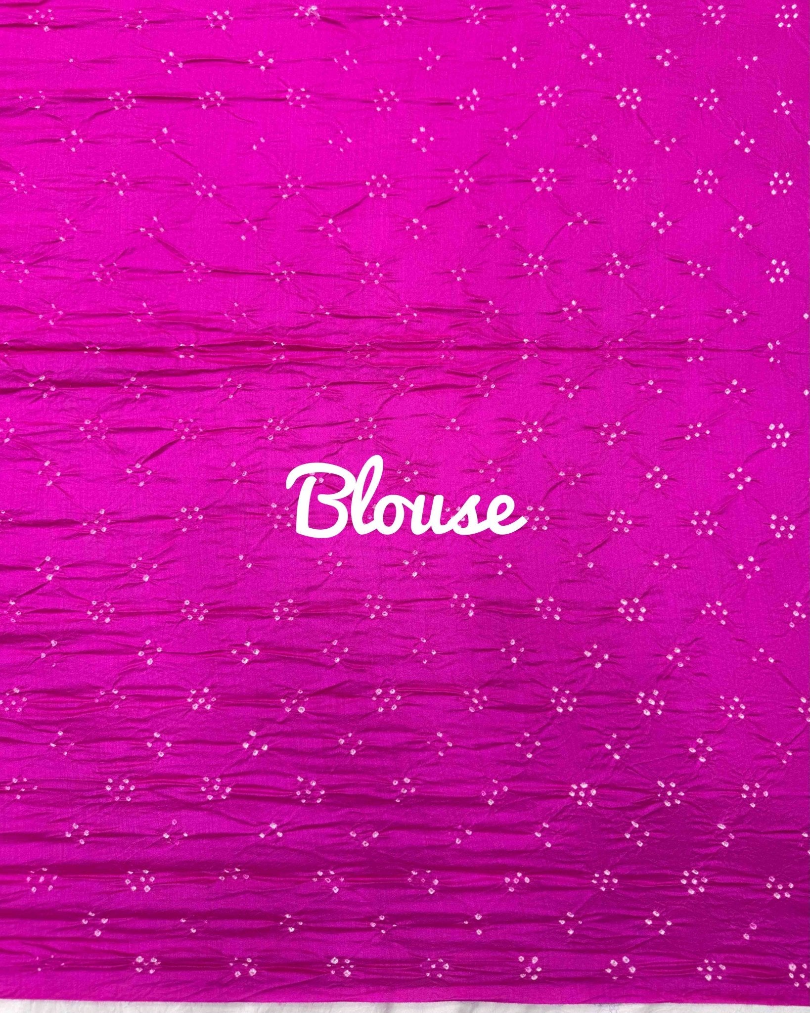 Pink Tussar Bandhani Saree - SindhoiPatolaArt