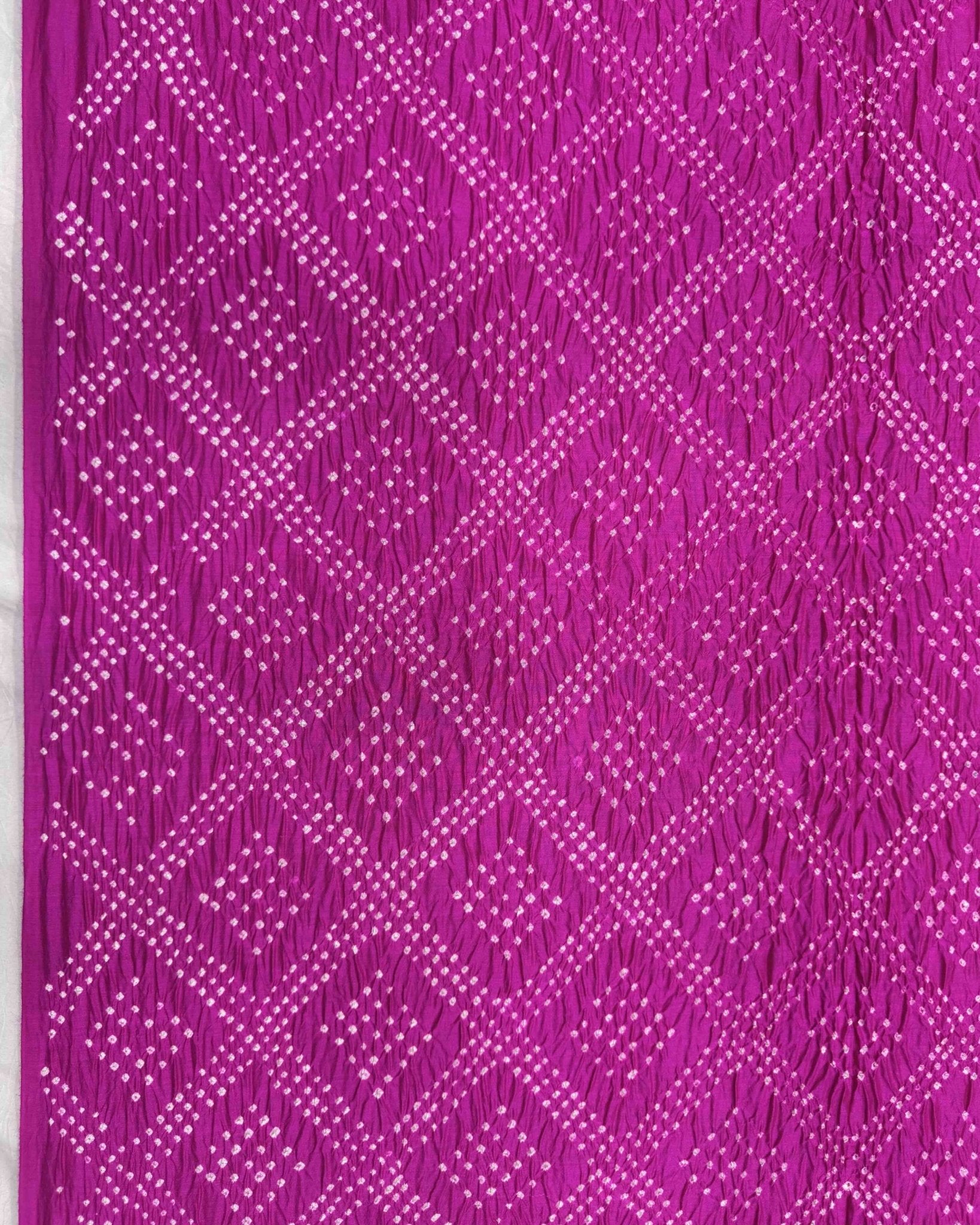 Pink Tussar Bandhani Saree - SindhoiPatolaArt