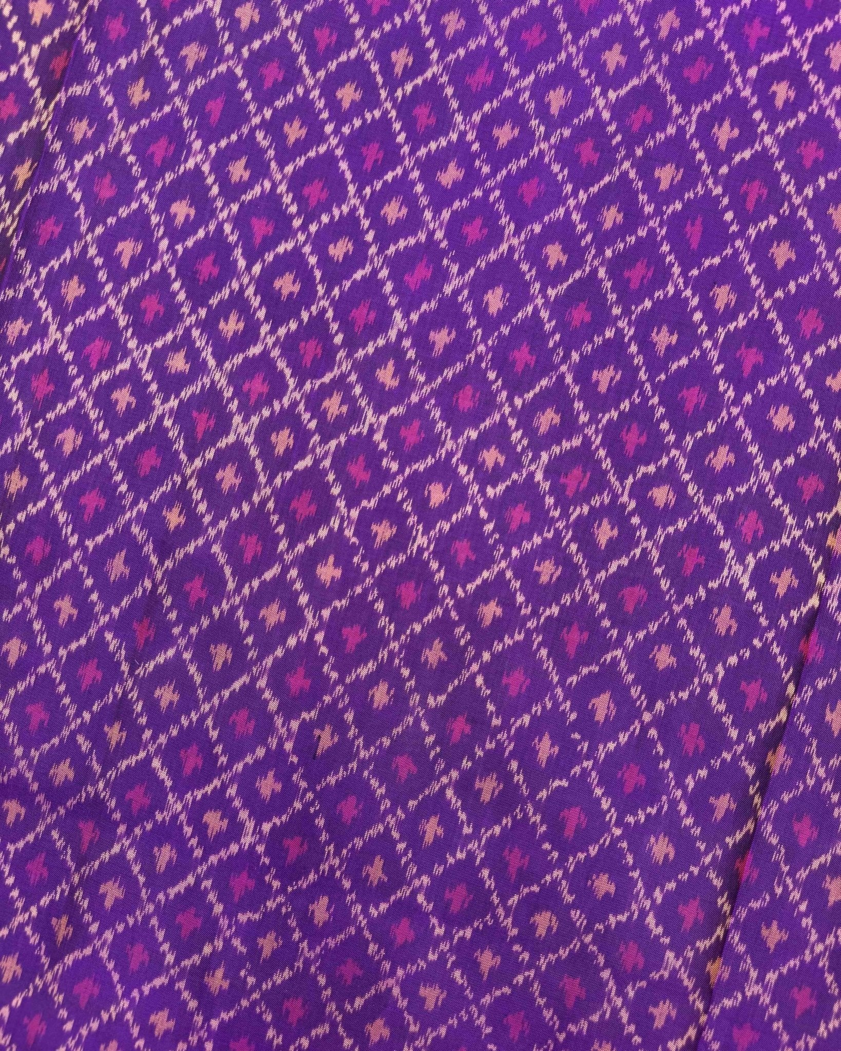 Purple Dariya Bhatt Patola Saree - SindhoiPatolaArt