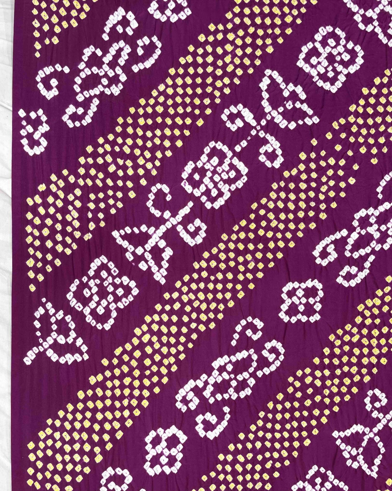 Purple Gaji Fancy Bandhani Saree - SindhoiPatolaArt