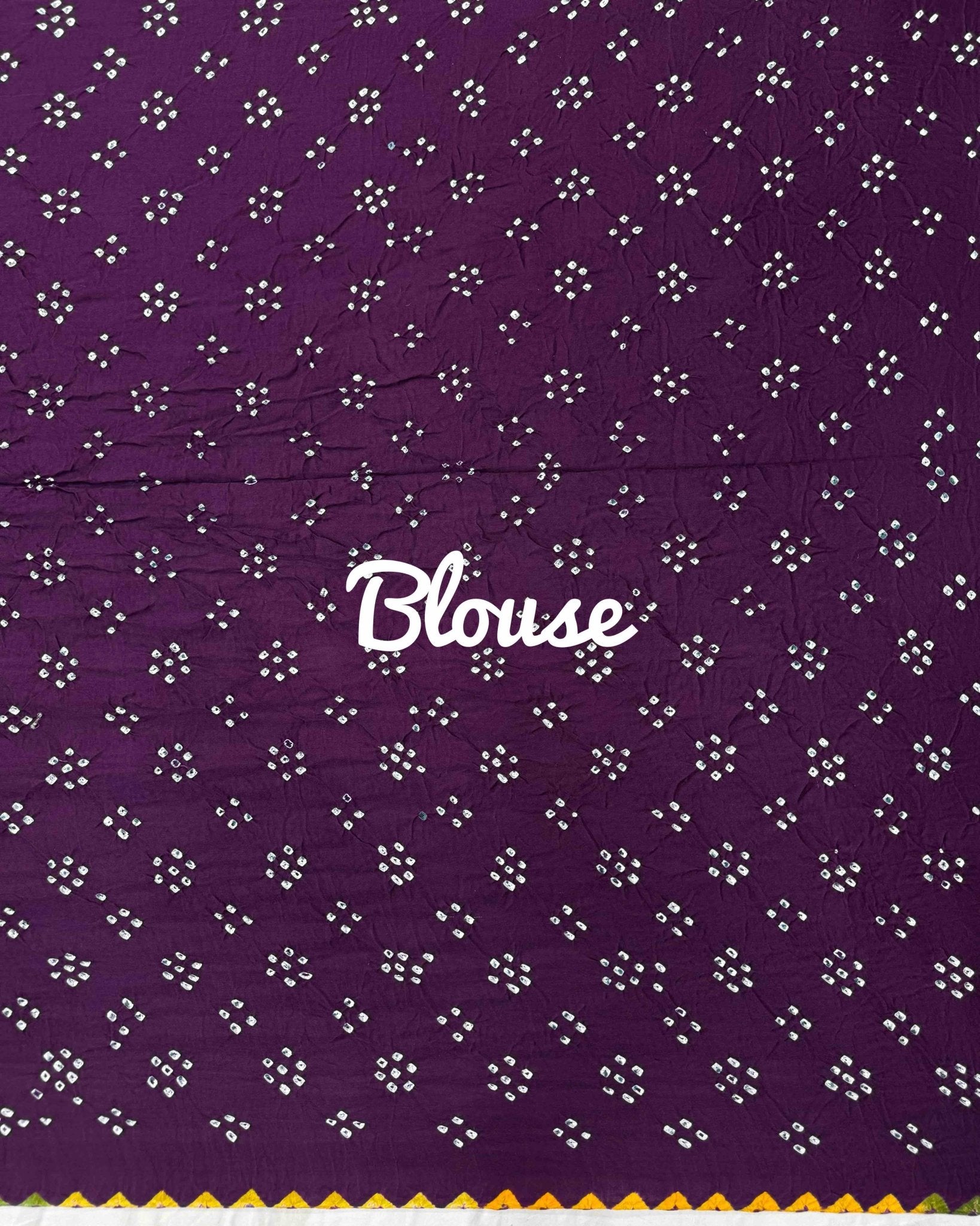 Purple Gajji Silk Bandhani Saree - SindhoiPatolaArt