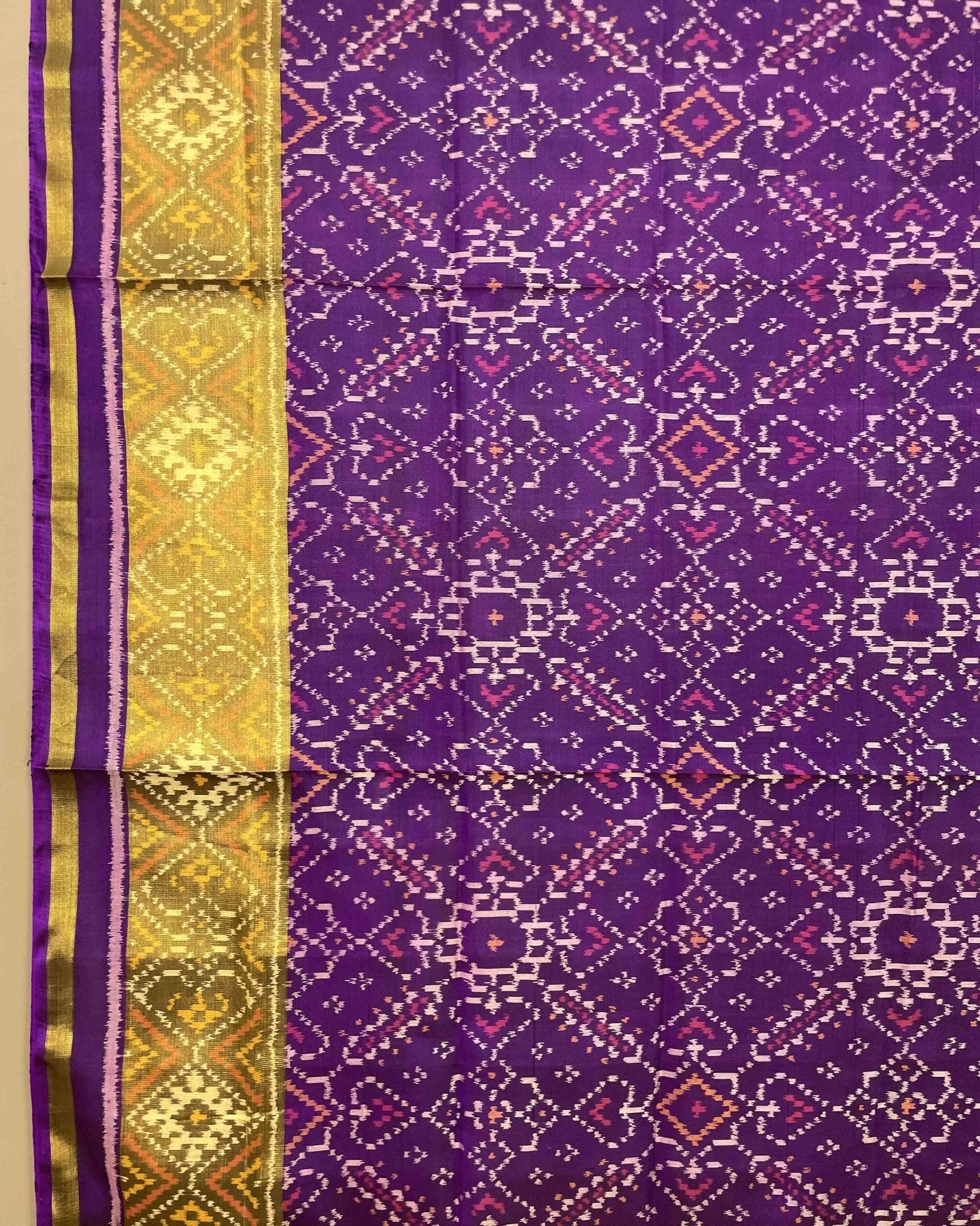 Purple Manekchowk Designer Patola Dupatta - SindhoiPatolaArt