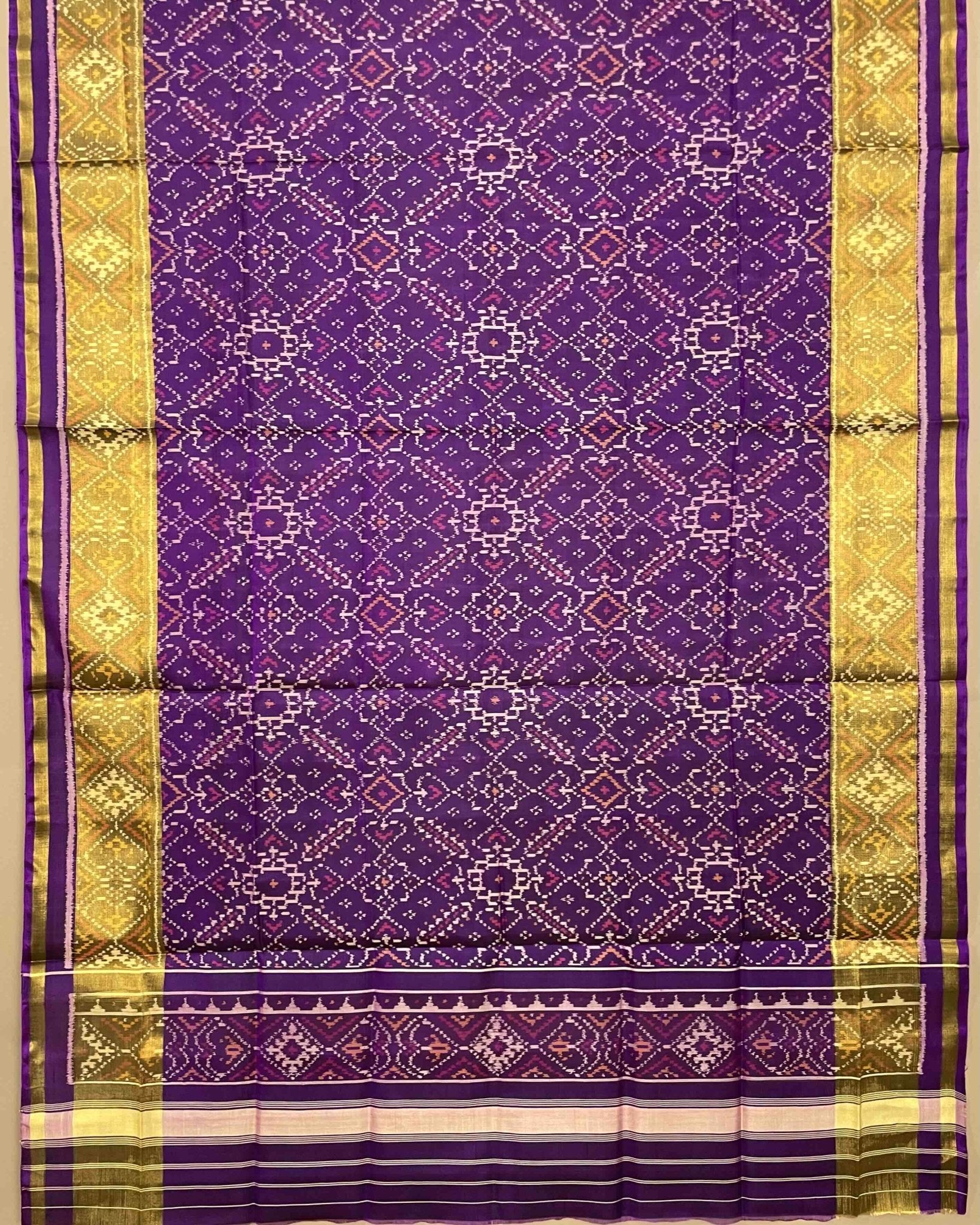 Purple Manekchowk Designer Patola Dupatta - SindhoiPatolaArt