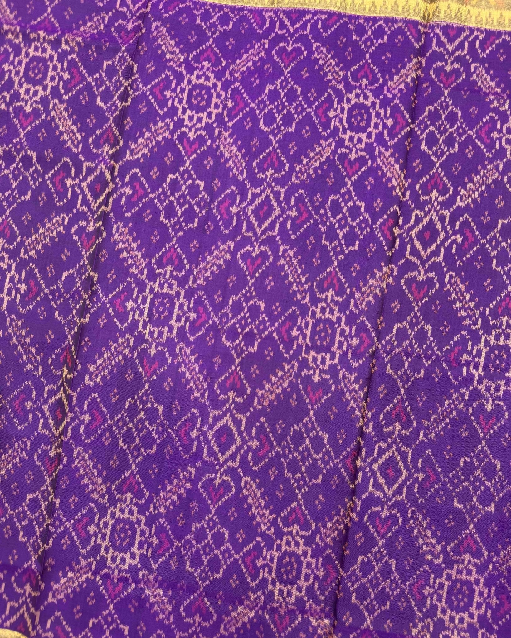 Purple Manekchowk Patola Saree - SindhoiPatolaArt