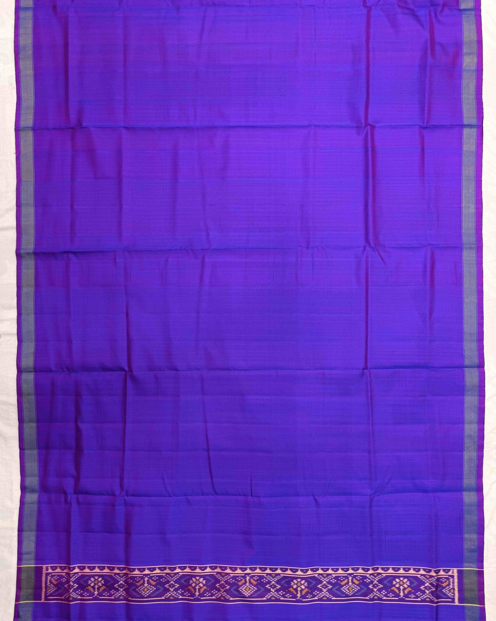 Purple Panchanda Top & Dariya Bhatt Dupatta with Plain Salwar Patola Dress - SindhoiPatolaArt