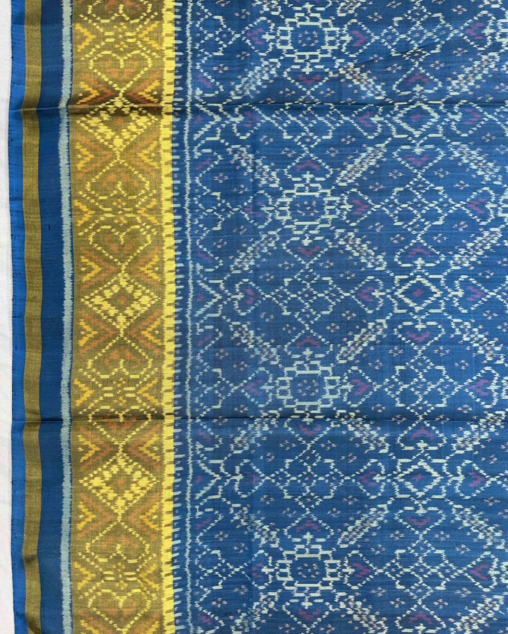 Rama Blue Manekchowk Patola Saree - SindhoiPatolaArt