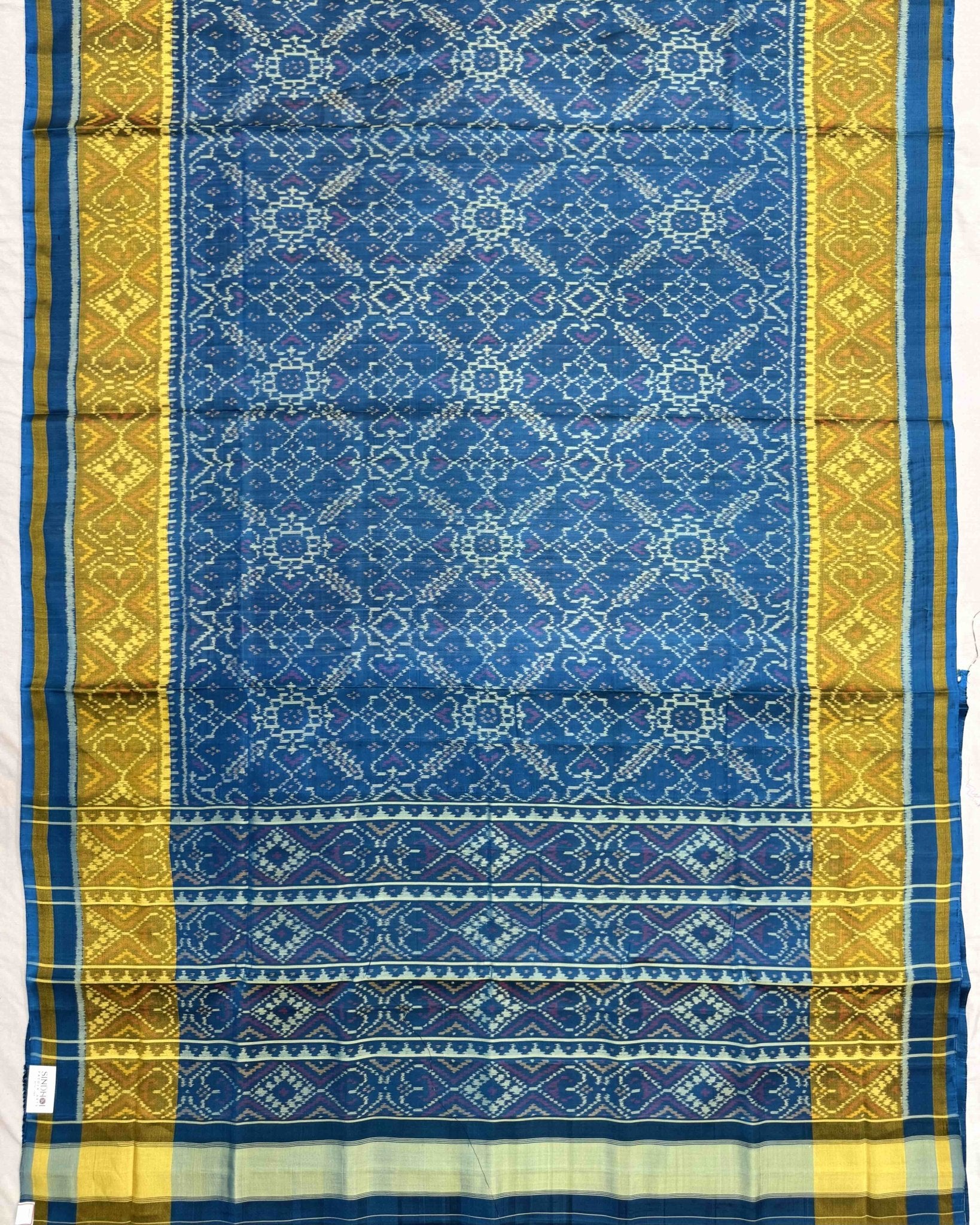 Rama Blue Manekchowk Patola Saree - SindhoiPatolaArt