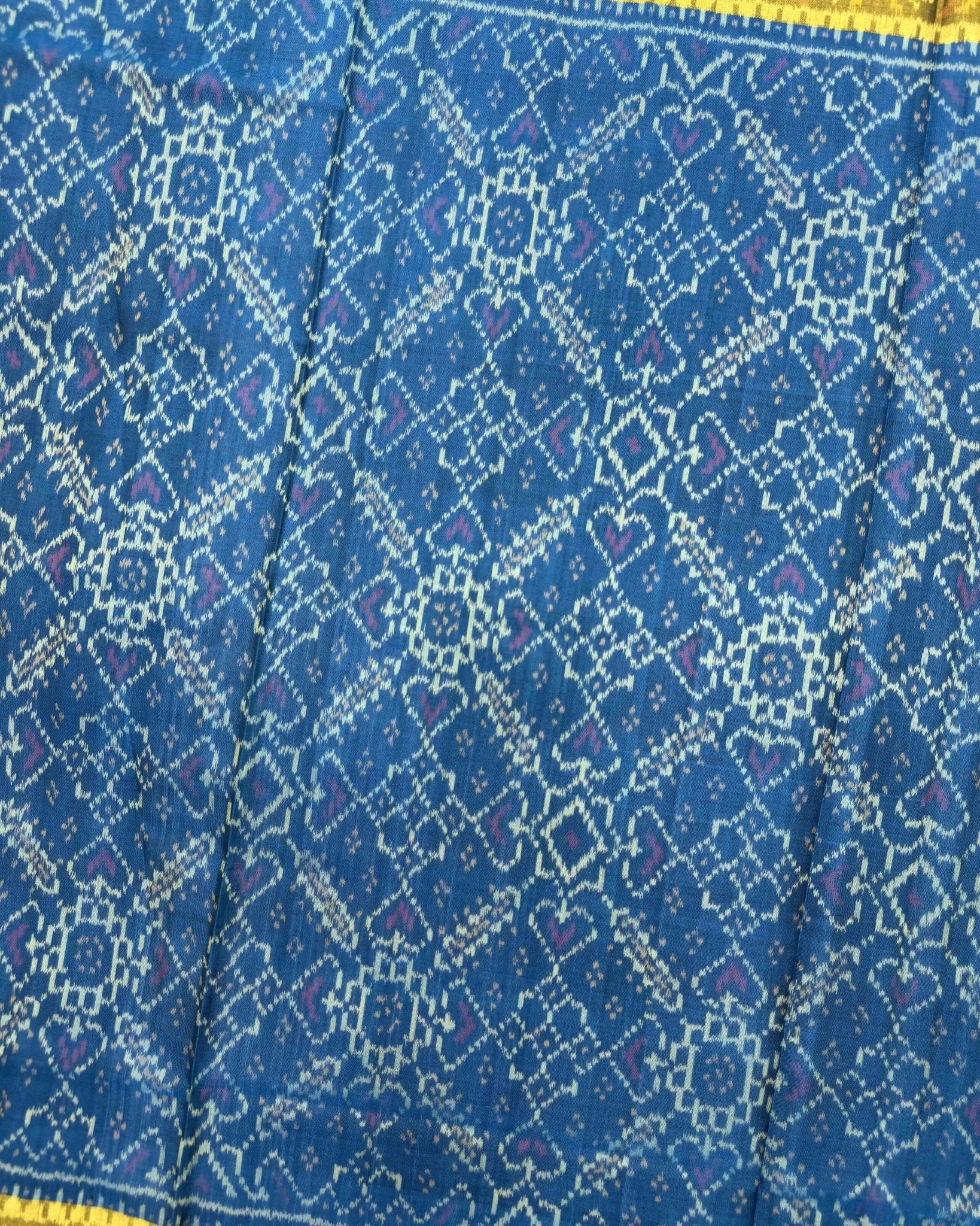 Rama Blue Manekchowk Patola Saree - SindhoiPatolaArt