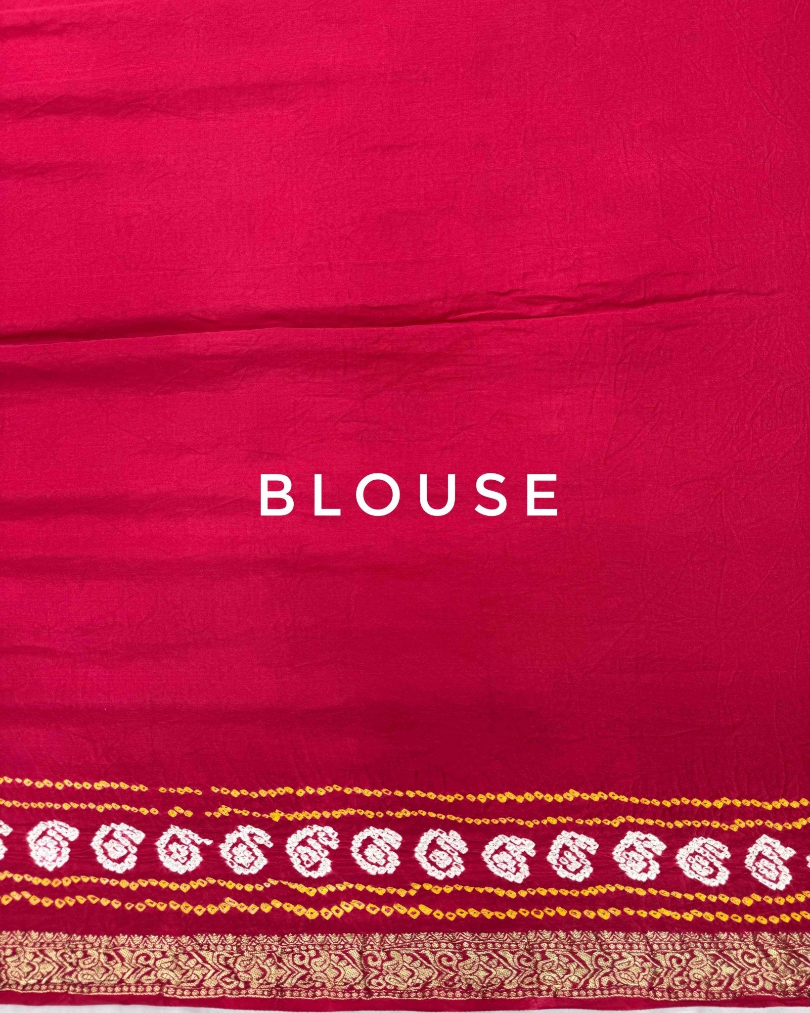 Red Banarasi Gajji Silk Bandhani Saree - SindhoiPatolaArt