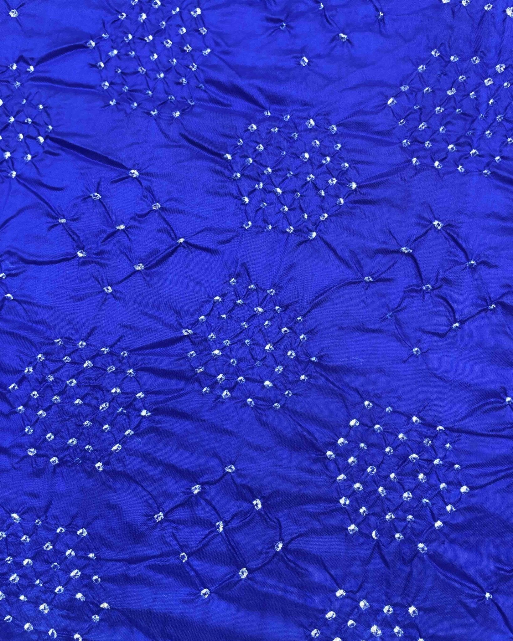 Red & Blue Bandhani Patola Saree - SindhoiPatolaArt